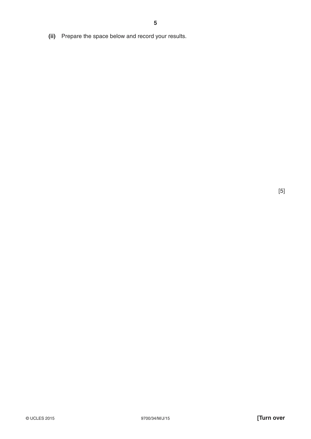 Cambridge A Level Biology 9700 2015 May/June Paper 3 · Variant 4 question paper, page 5 of 12