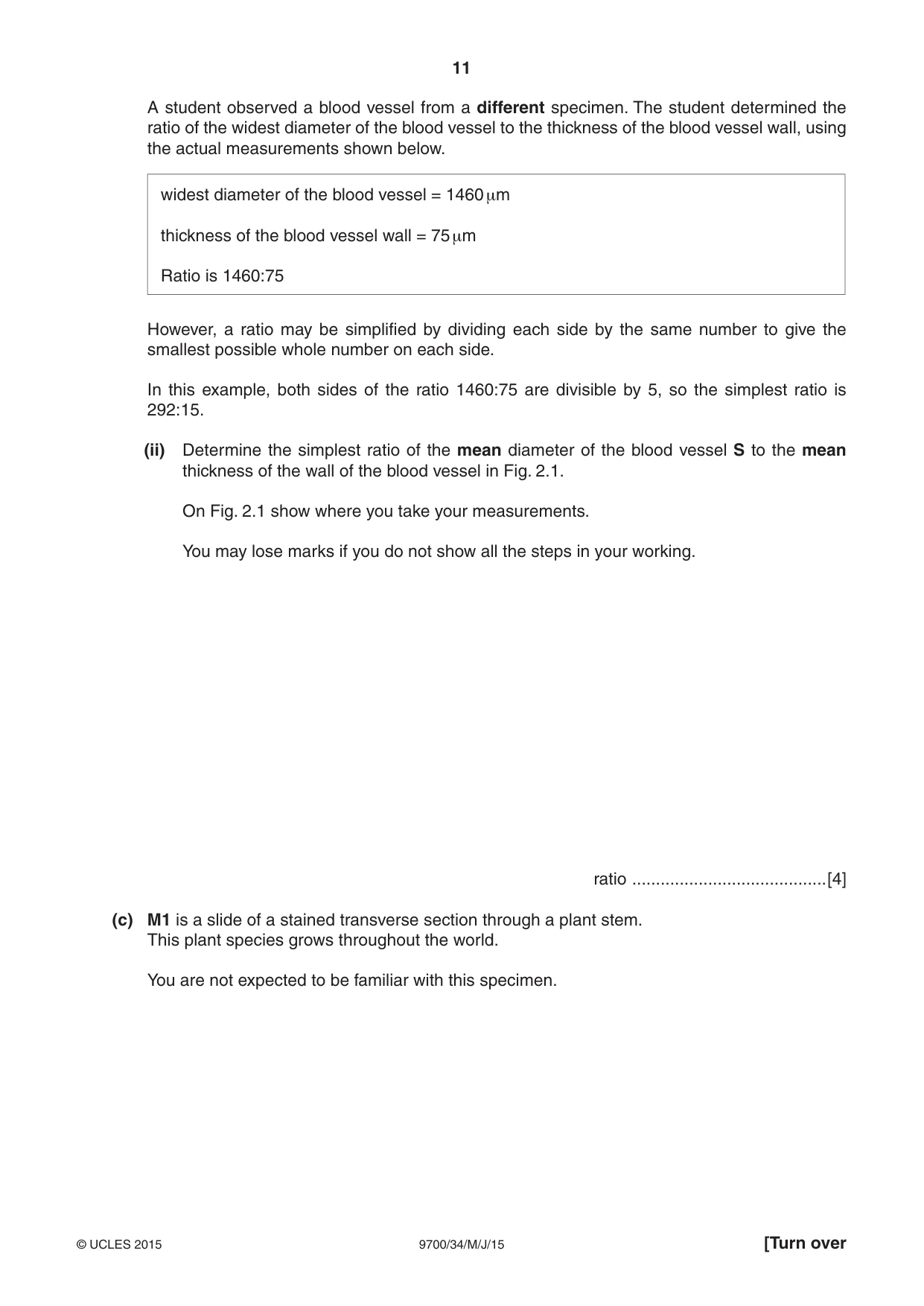 Cambridge A Level Biology 9700 2015 May/June Paper 3 · Variant 4 question paper, page 11 of 12