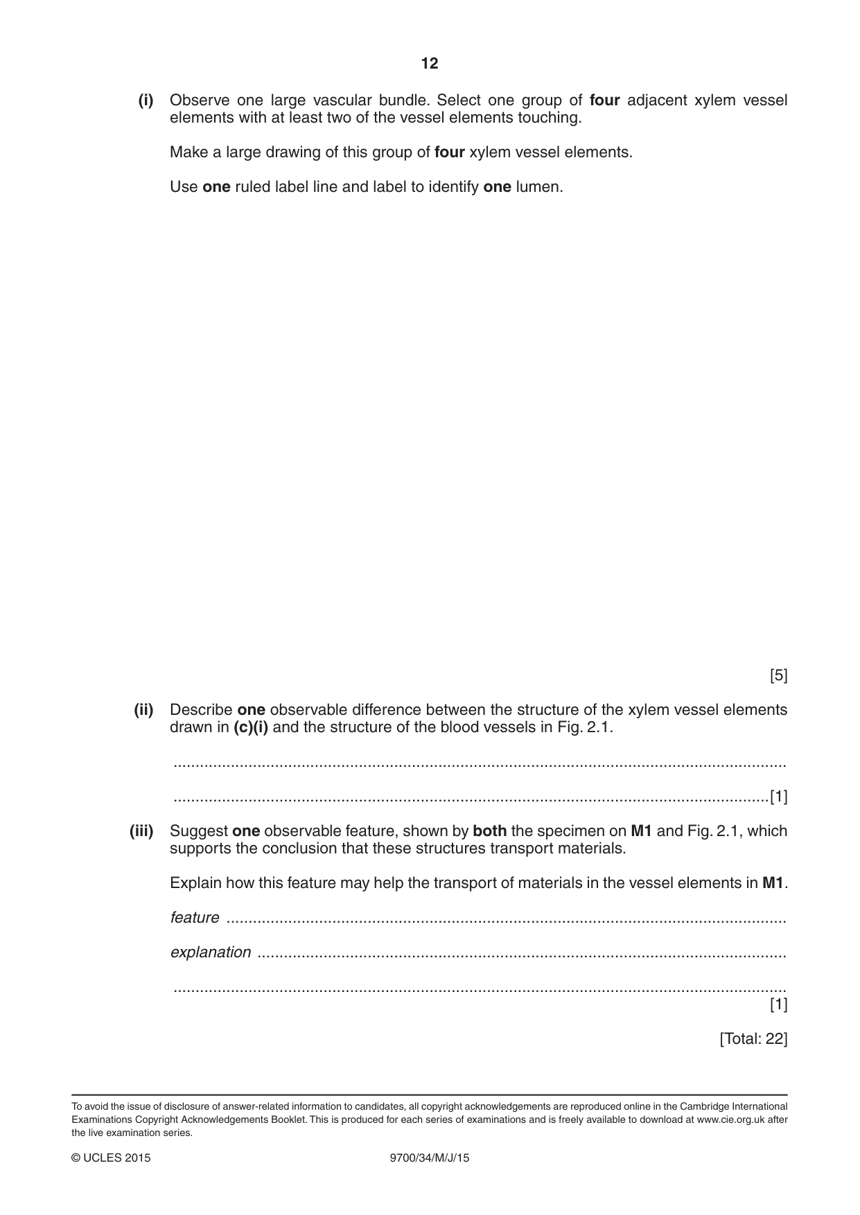 Cambridge A Level Biology 9700 2015 May/June Paper 3 · Variant 4 question paper, page 12 of 12
