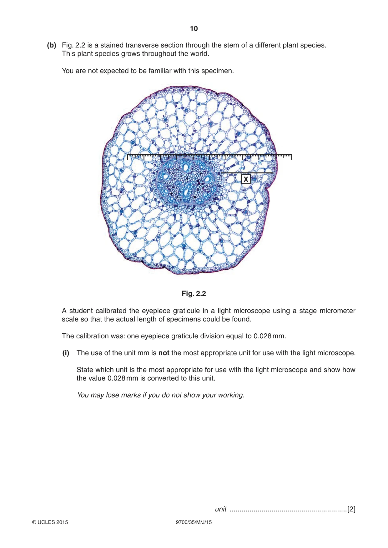 Cambridge A Level Biology 9700 2015 May/June Paper 3 · Variant 5 question paper, page 10 of 12