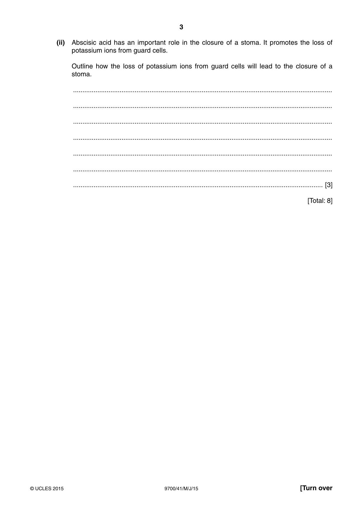 Cambridge A Level Biology 9700 2015 May/June Paper 4 · Variant 1 question paper, page 3 of 24