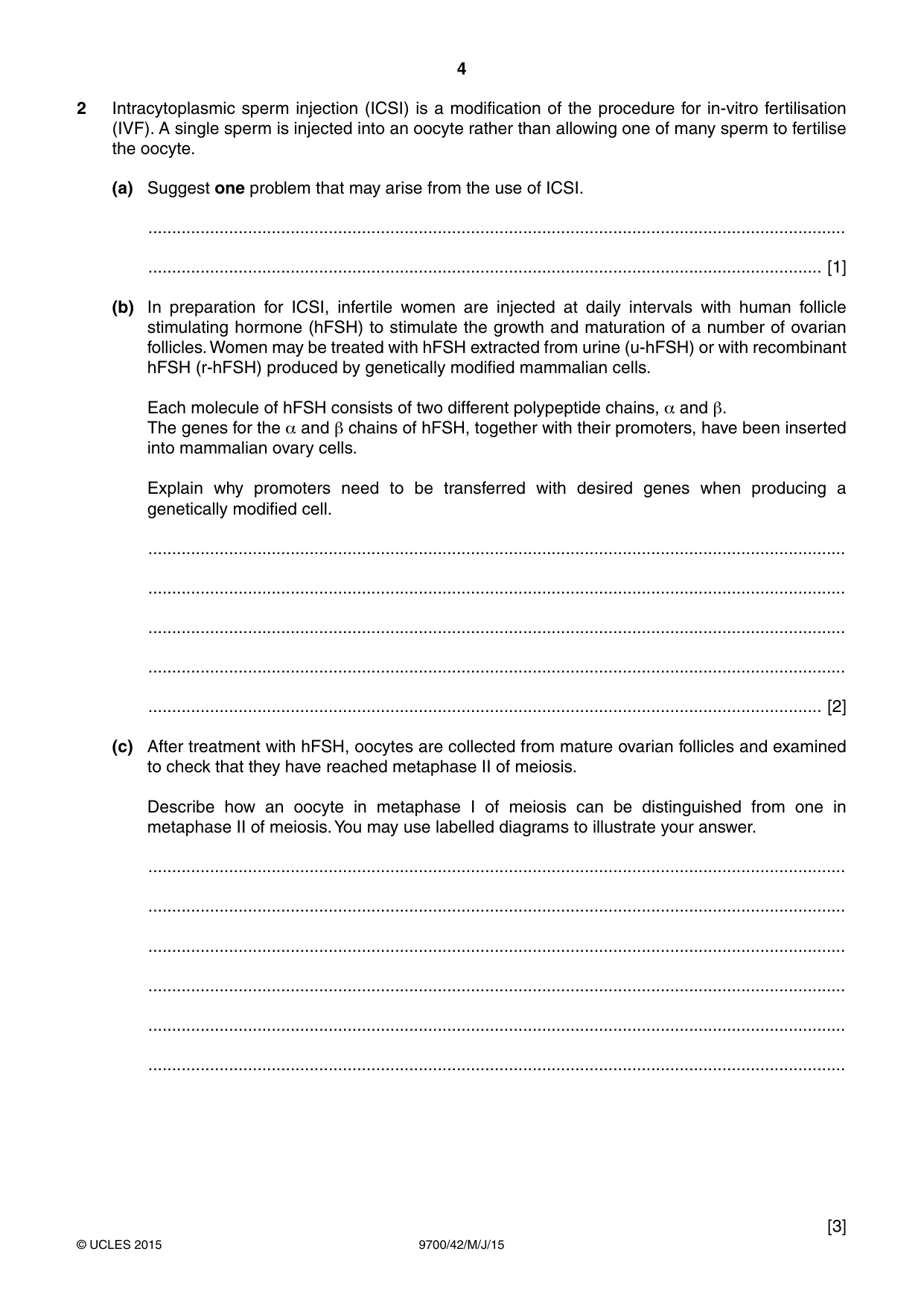 Cambridge A Level Biology 9700 2015 May/June Paper 4 · Variant 2 question paper, page 4 of 24