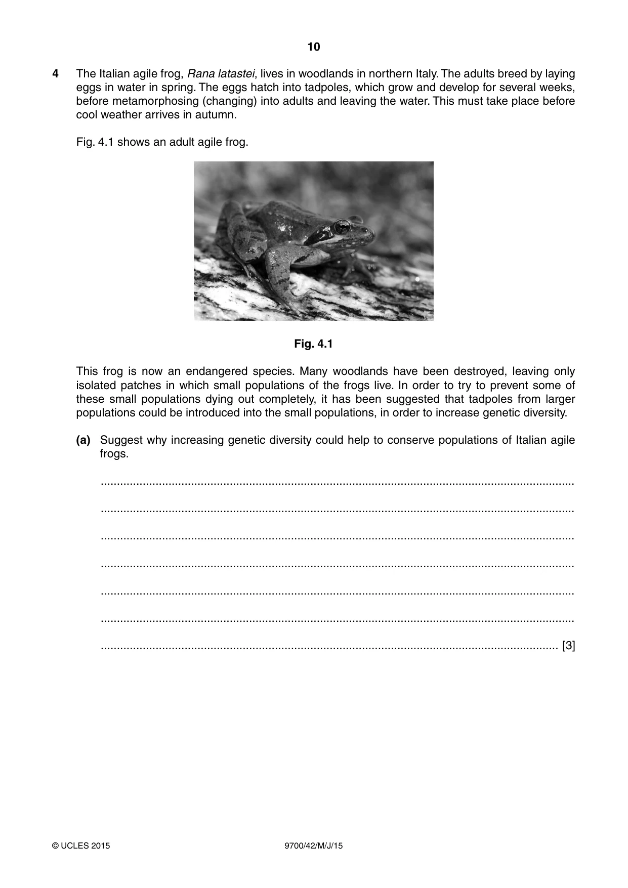 Cambridge A Level Biology 9700 2015 May/June Paper 4 · Variant 2 question paper, page 10 of 24