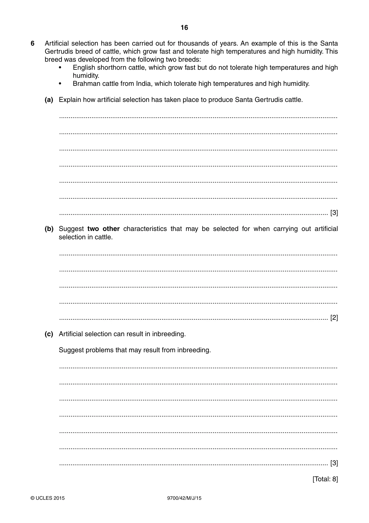Cambridge A Level Biology 9700 2015 May/June Paper 4 · Variant 2 question paper, page 16 of 24