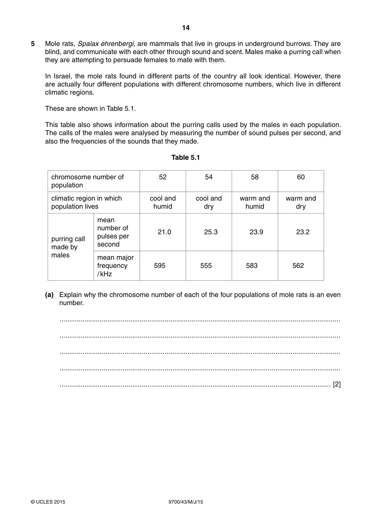 Cambridge A Level Biology 9700 2015 May/June Paper 4 · Variant 3 question paper, page 14 of 24