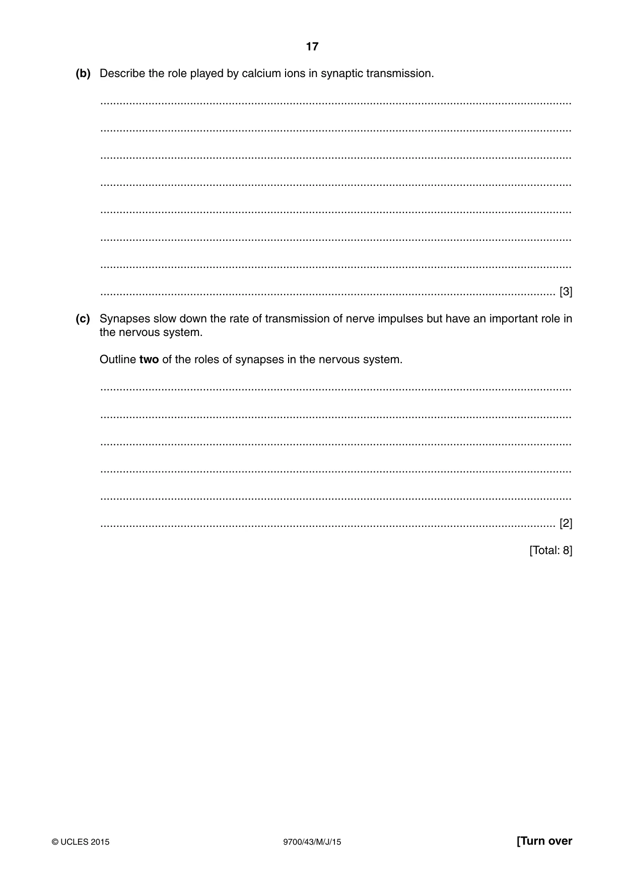 Cambridge A Level Biology 9700 2015 May/June Paper 4 · Variant 3 question paper, page 17 of 24