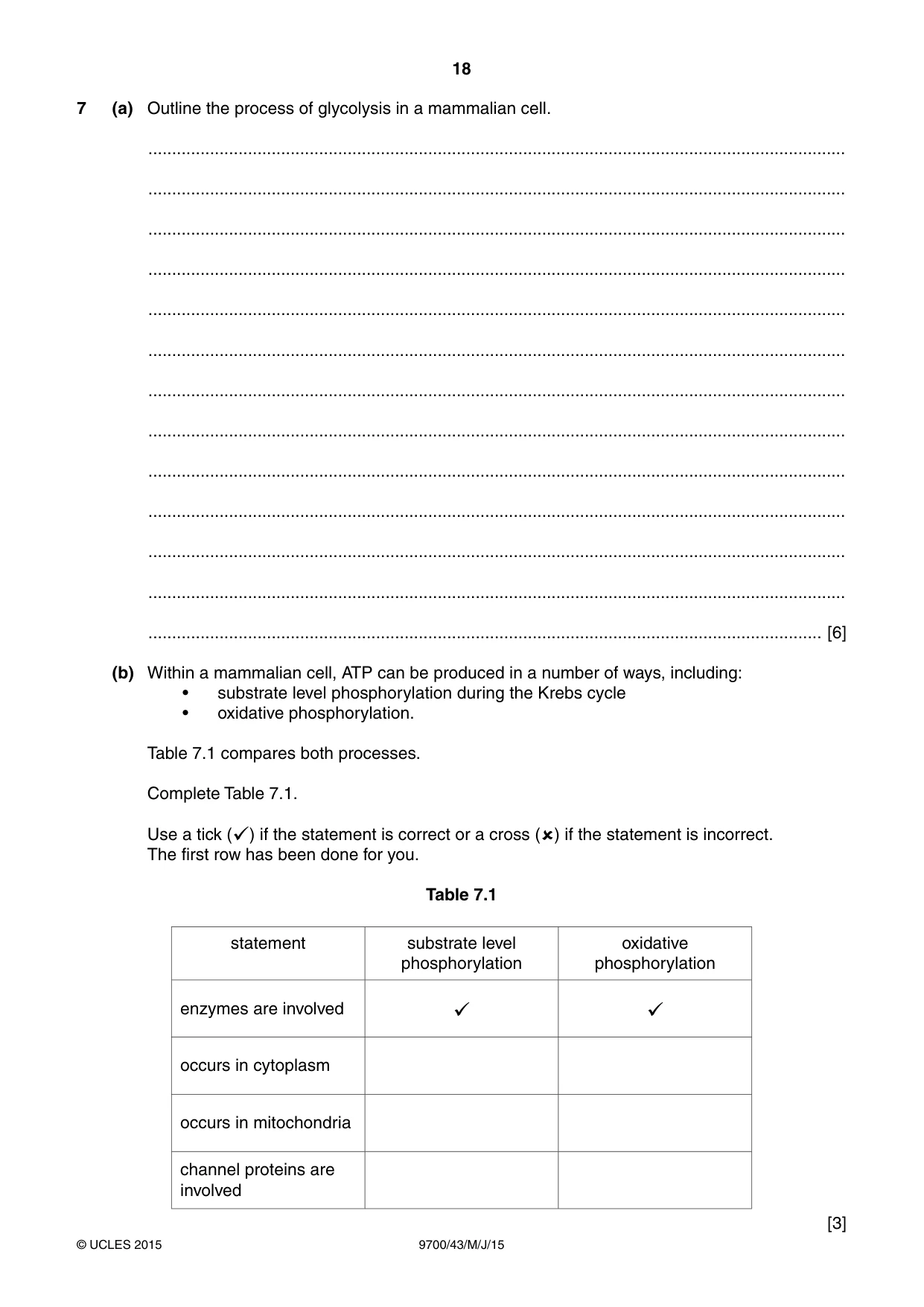 Cambridge A Level Biology 9700 2015 May/June Paper 4 · Variant 3 question paper, page 18 of 24