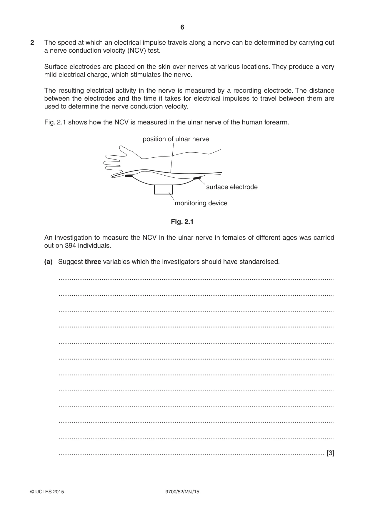 Cambridge A Level Biology 9700 2015 May/June Paper 5 · Variant 2 question paper, page 6 of 8