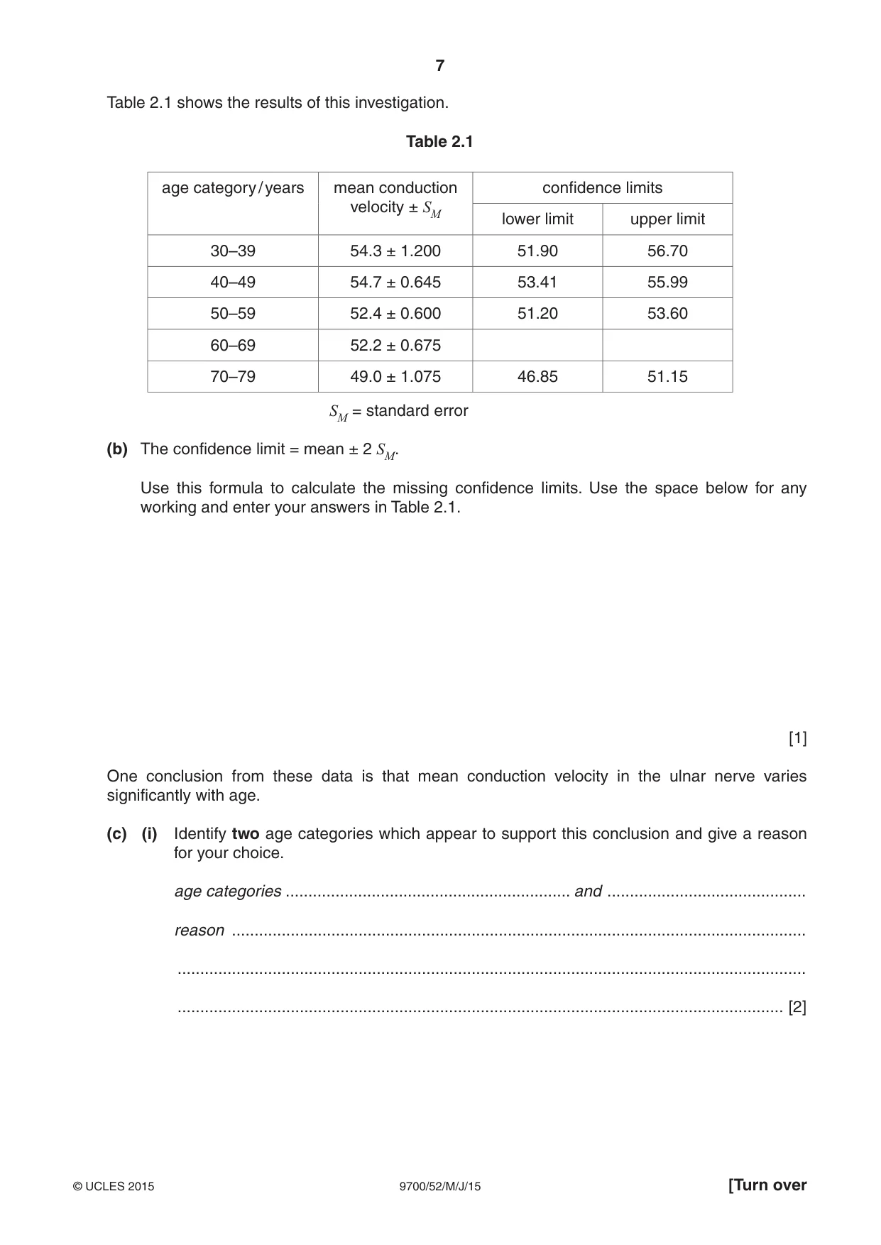 Cambridge A Level Biology 9700 2015 May/June Paper 5 · Variant 2 question paper, page 7 of 8