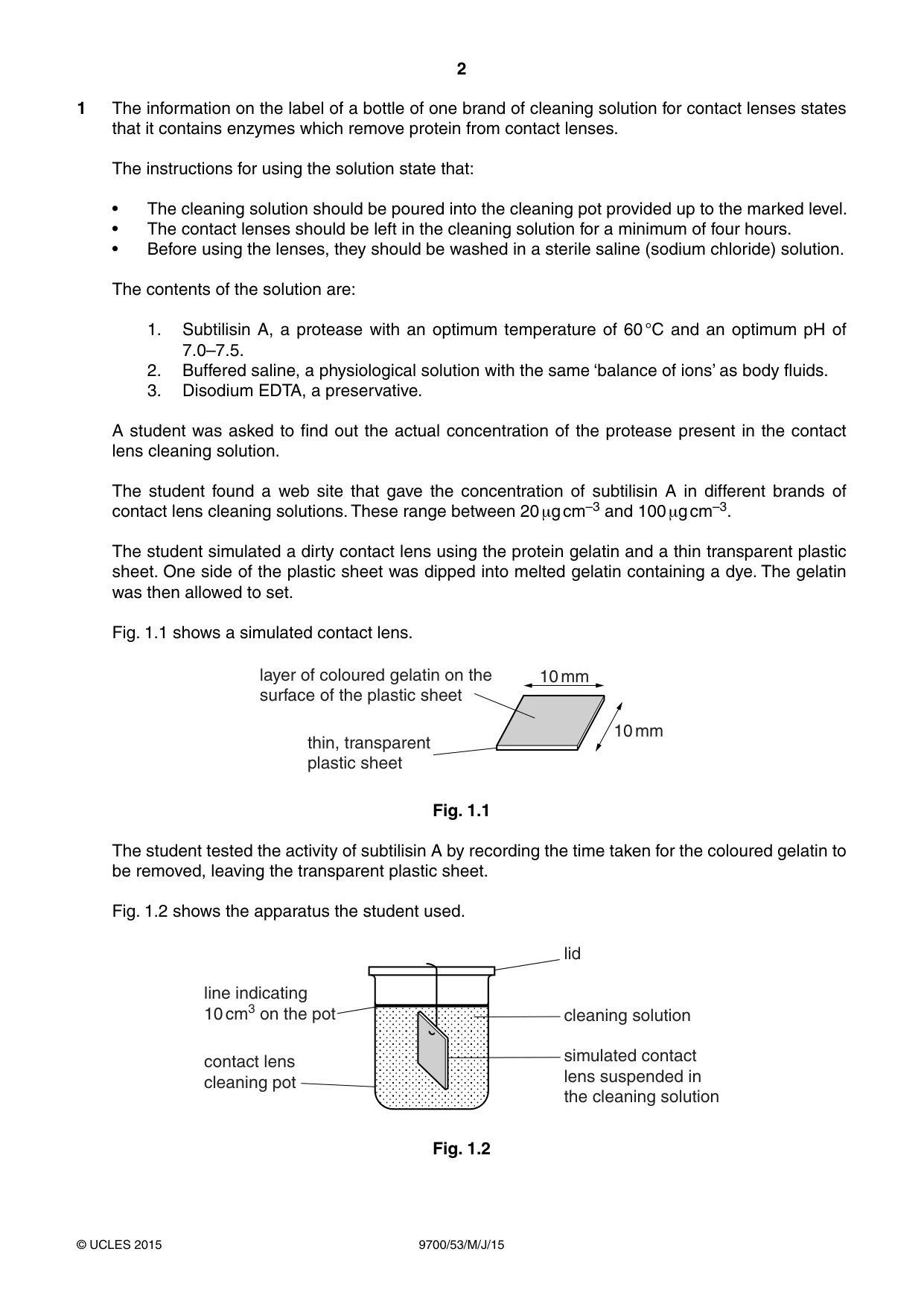 Cambridge A Level Biology 9700 2015 May/June Paper 5 · Variant 3 question paper, page 2 of 8