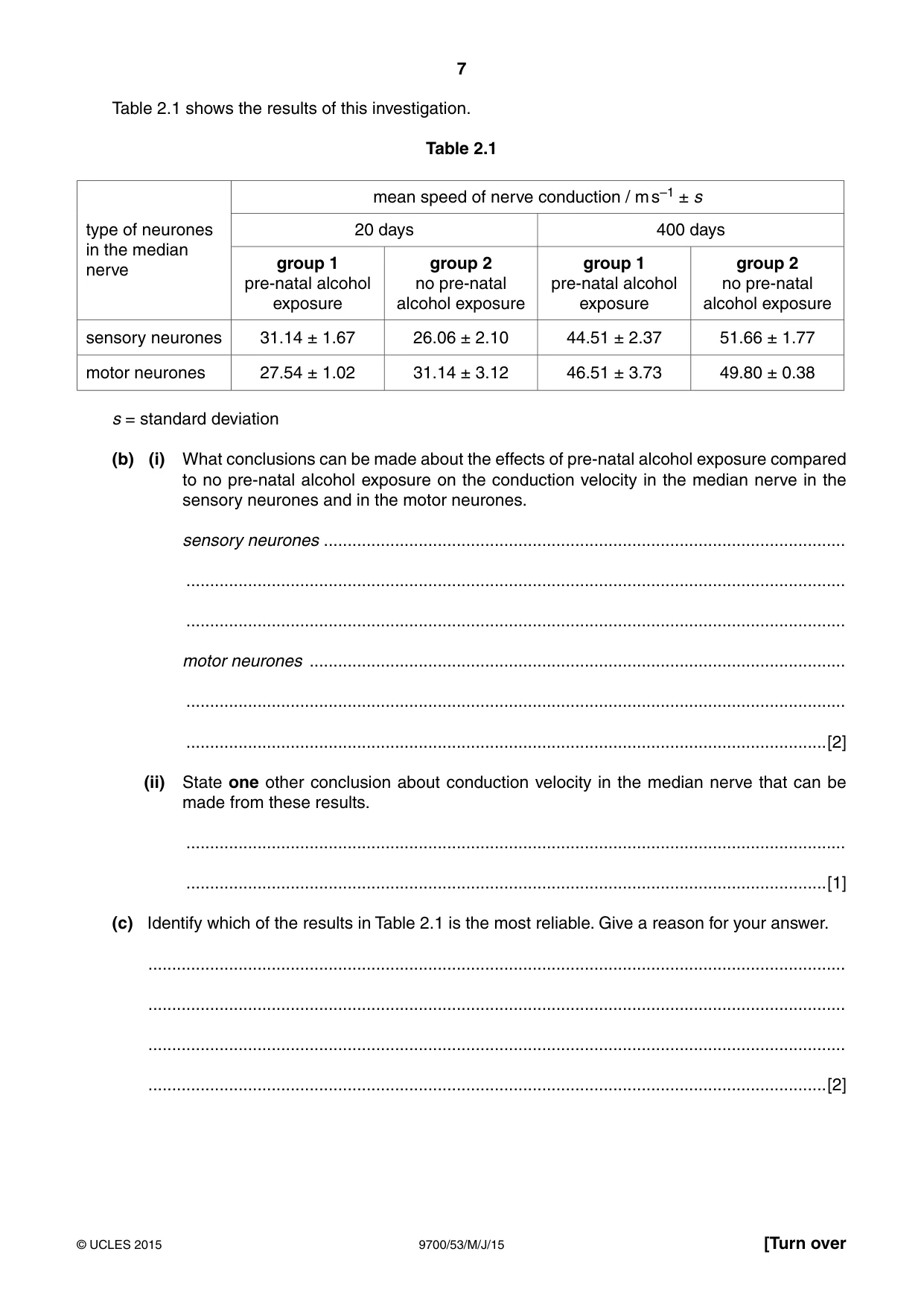Cambridge A Level Biology 9700 2015 May/June Paper 5 · Variant 3 question paper, page 7 of 8