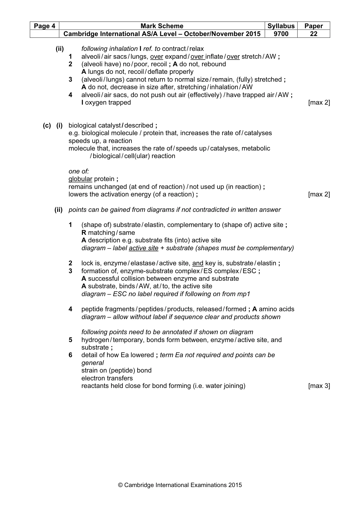 Mark scheme, page 5 of 11