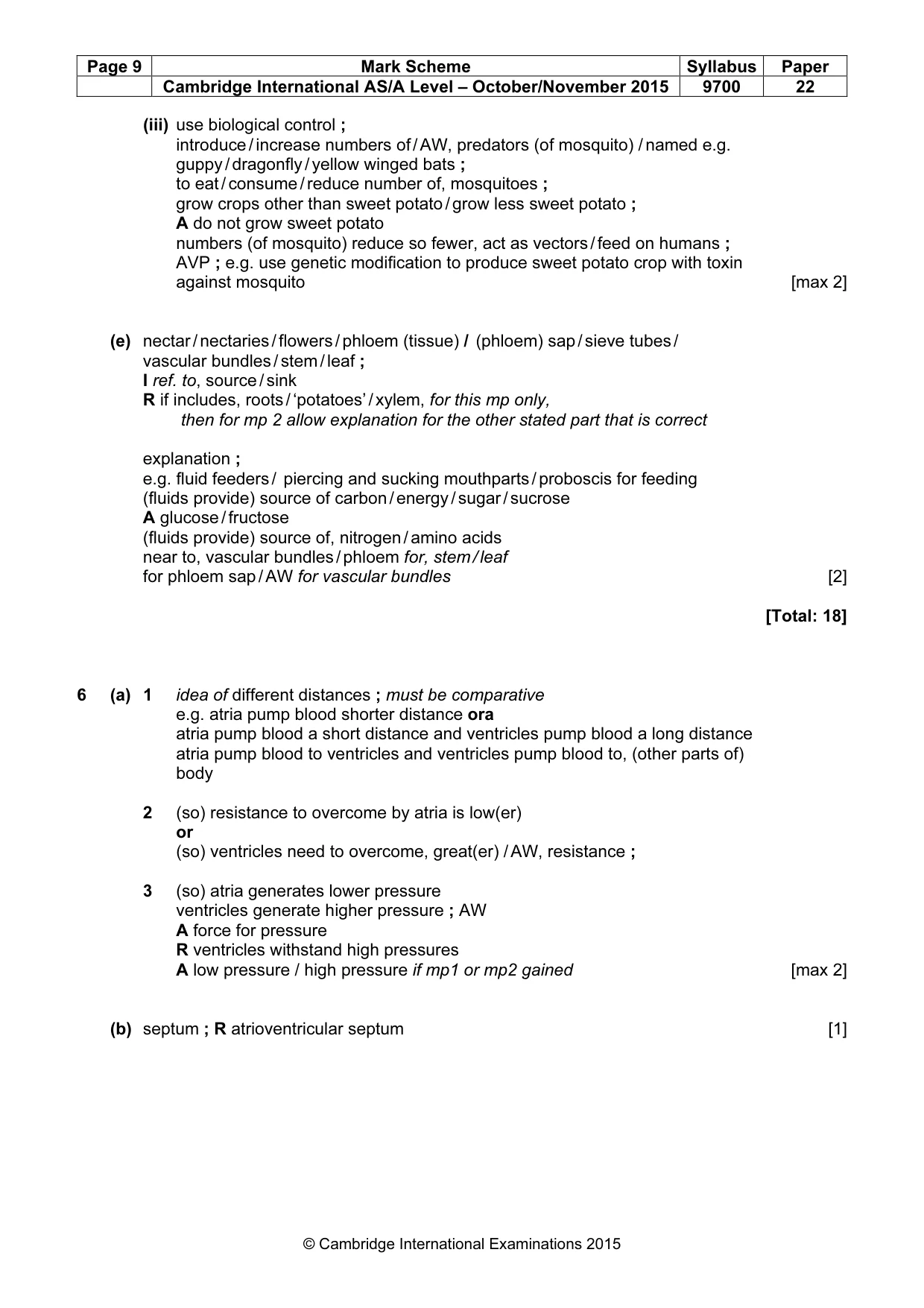 Mark scheme, page 10 of 11