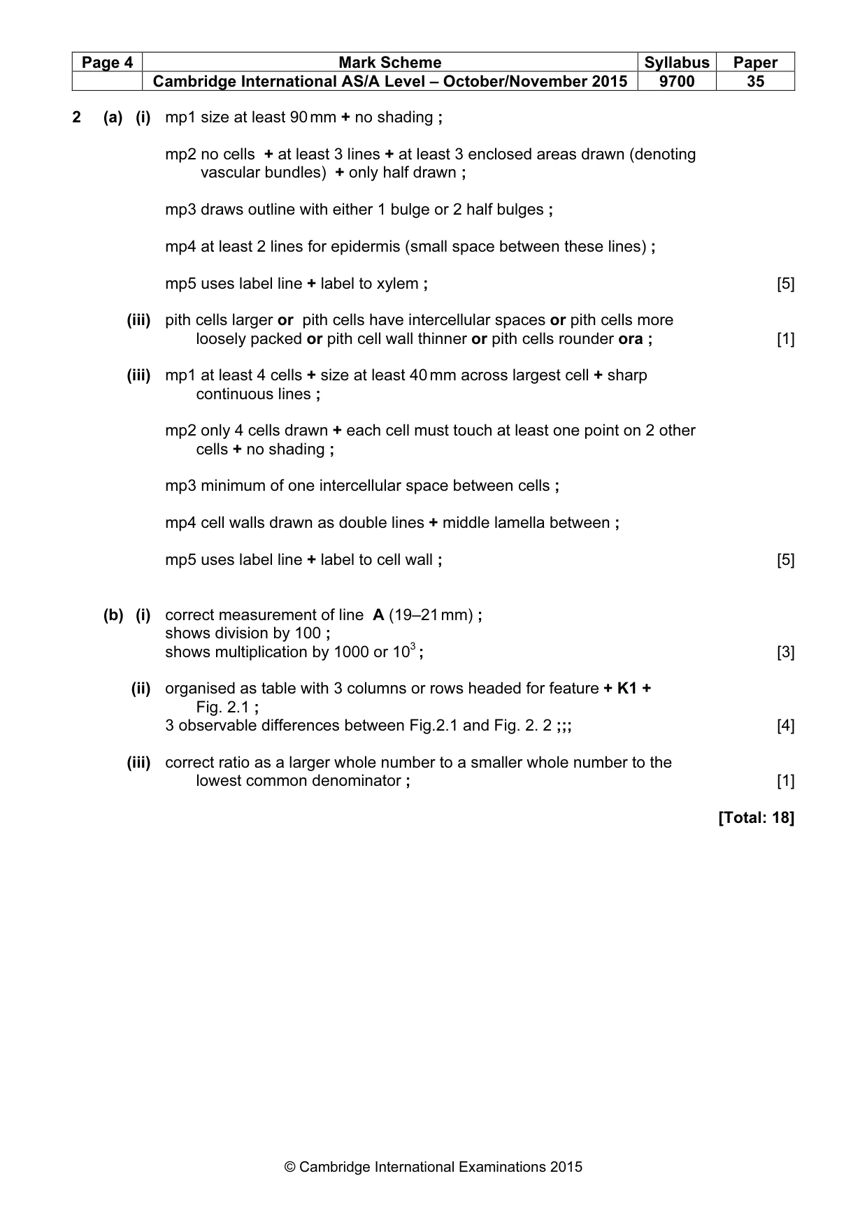 Mark scheme, page 4 of 4