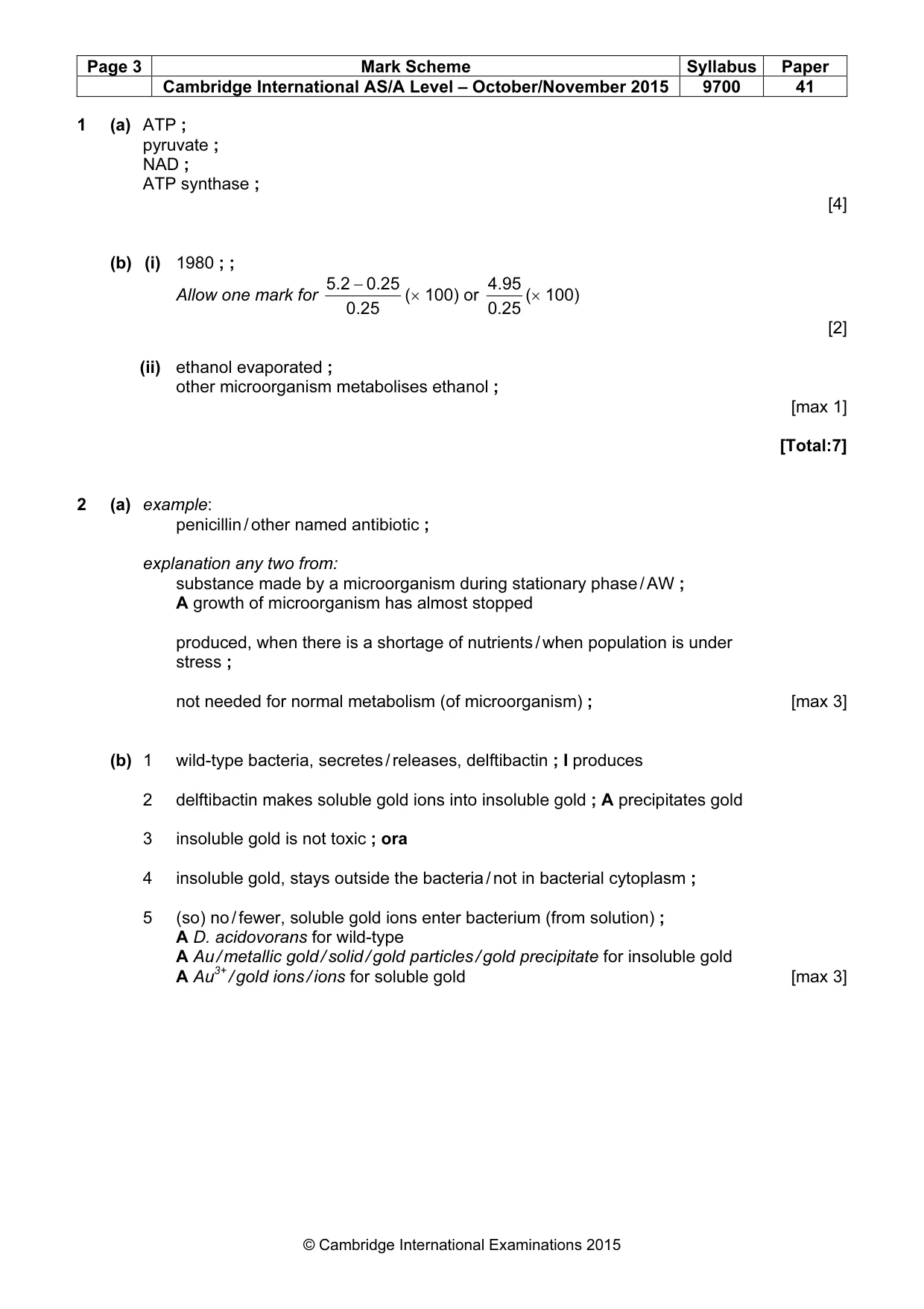 Mark scheme, page 3 of 12