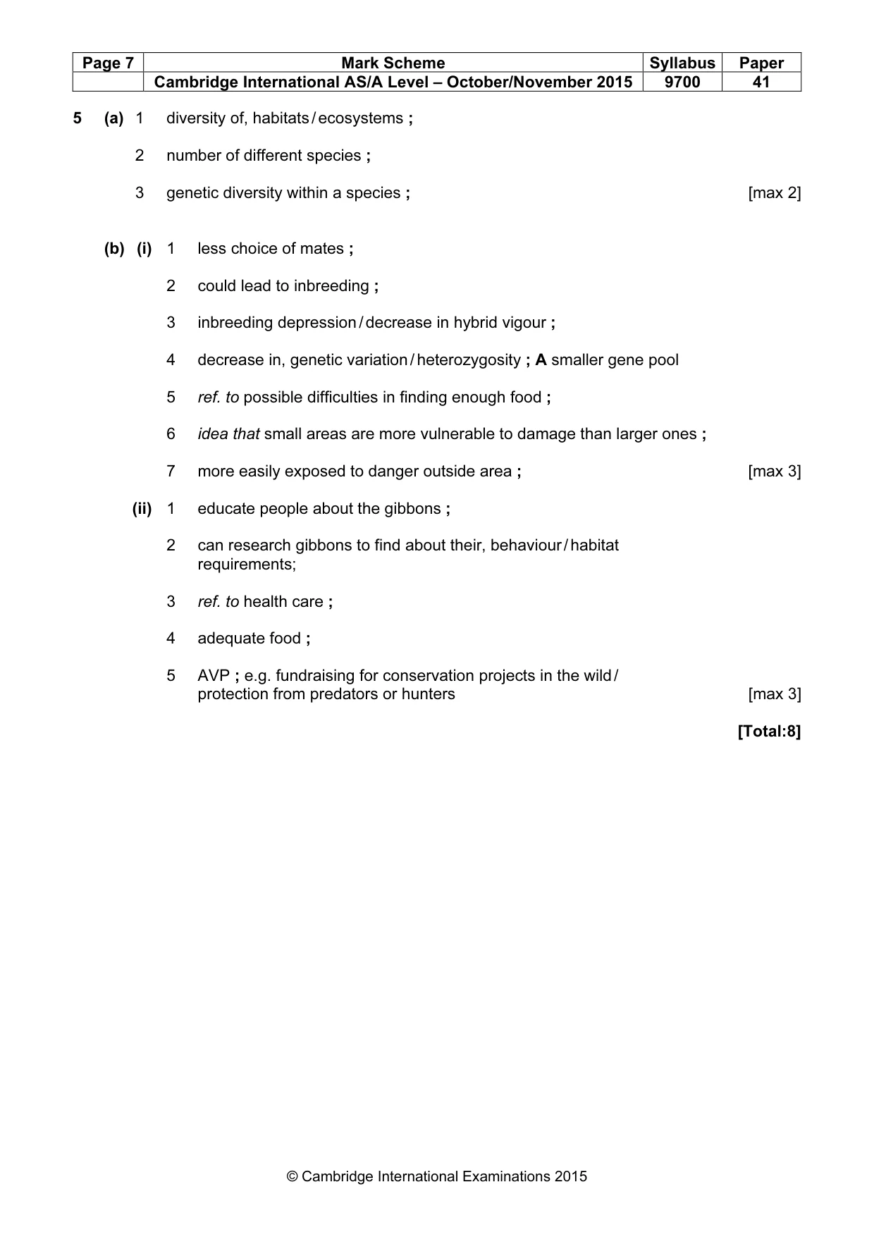 Mark scheme, page 7 of 12