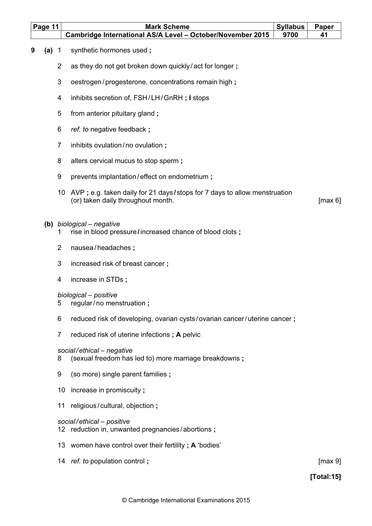 Mark scheme, page 11 of 12
