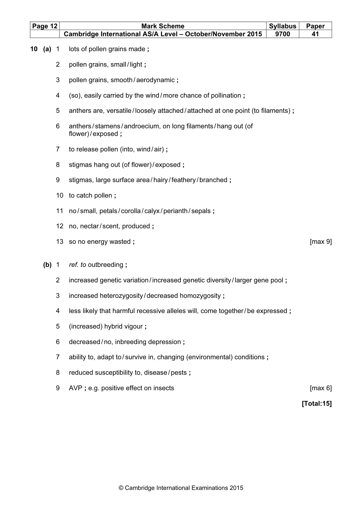 Mark scheme, page 12 of 12