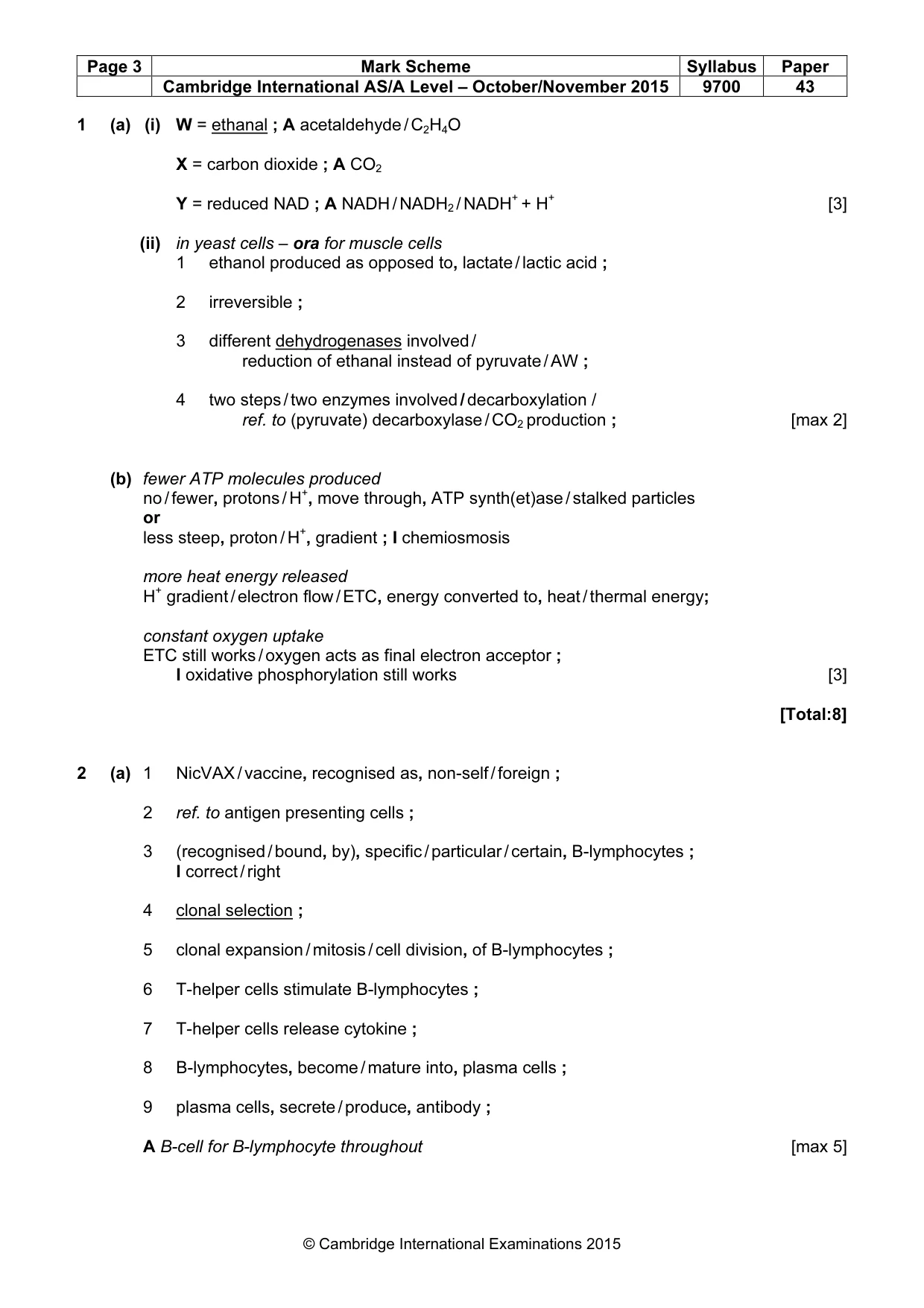 Mark scheme, page 3 of 12