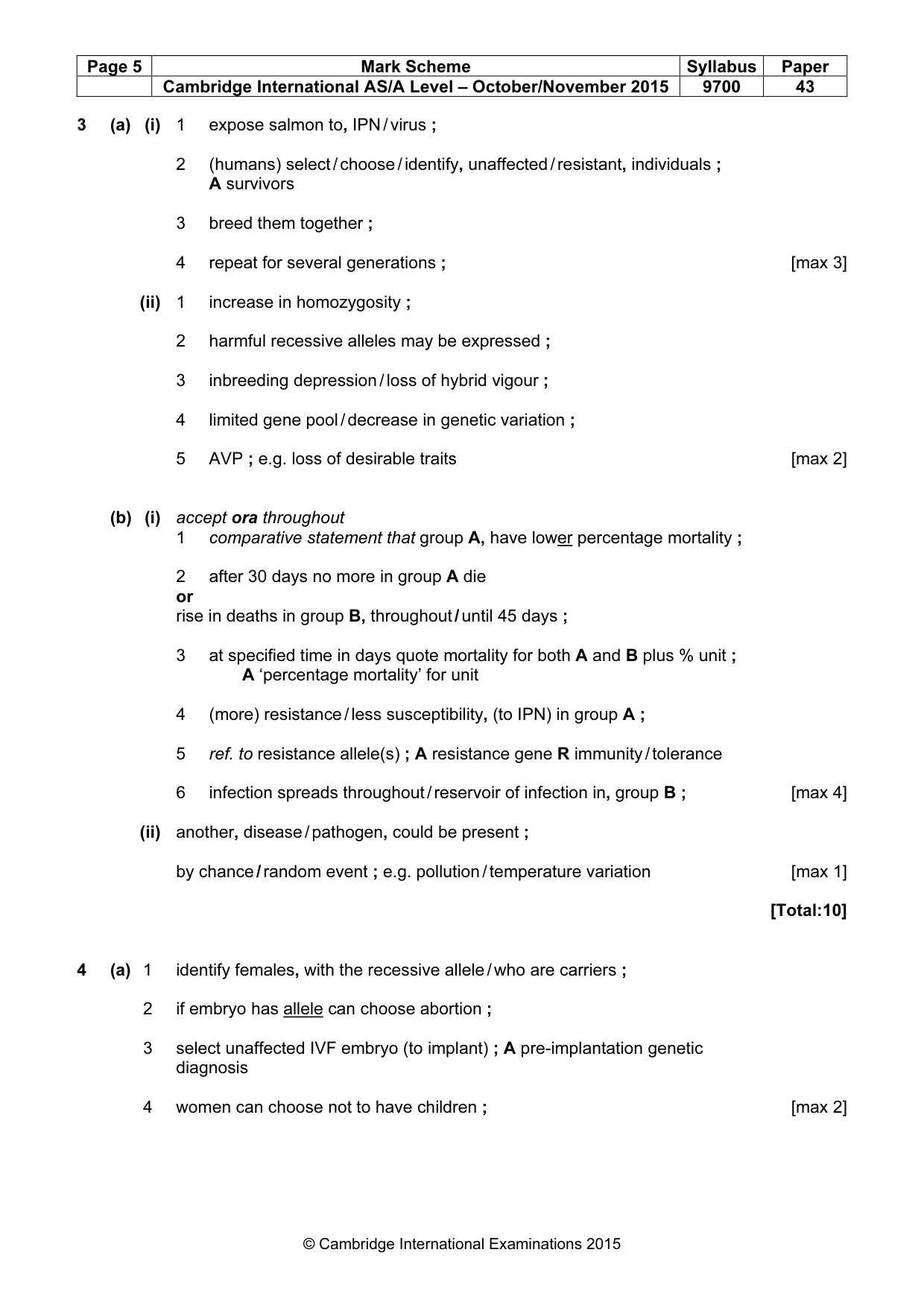 Mark scheme, page 5 of 12