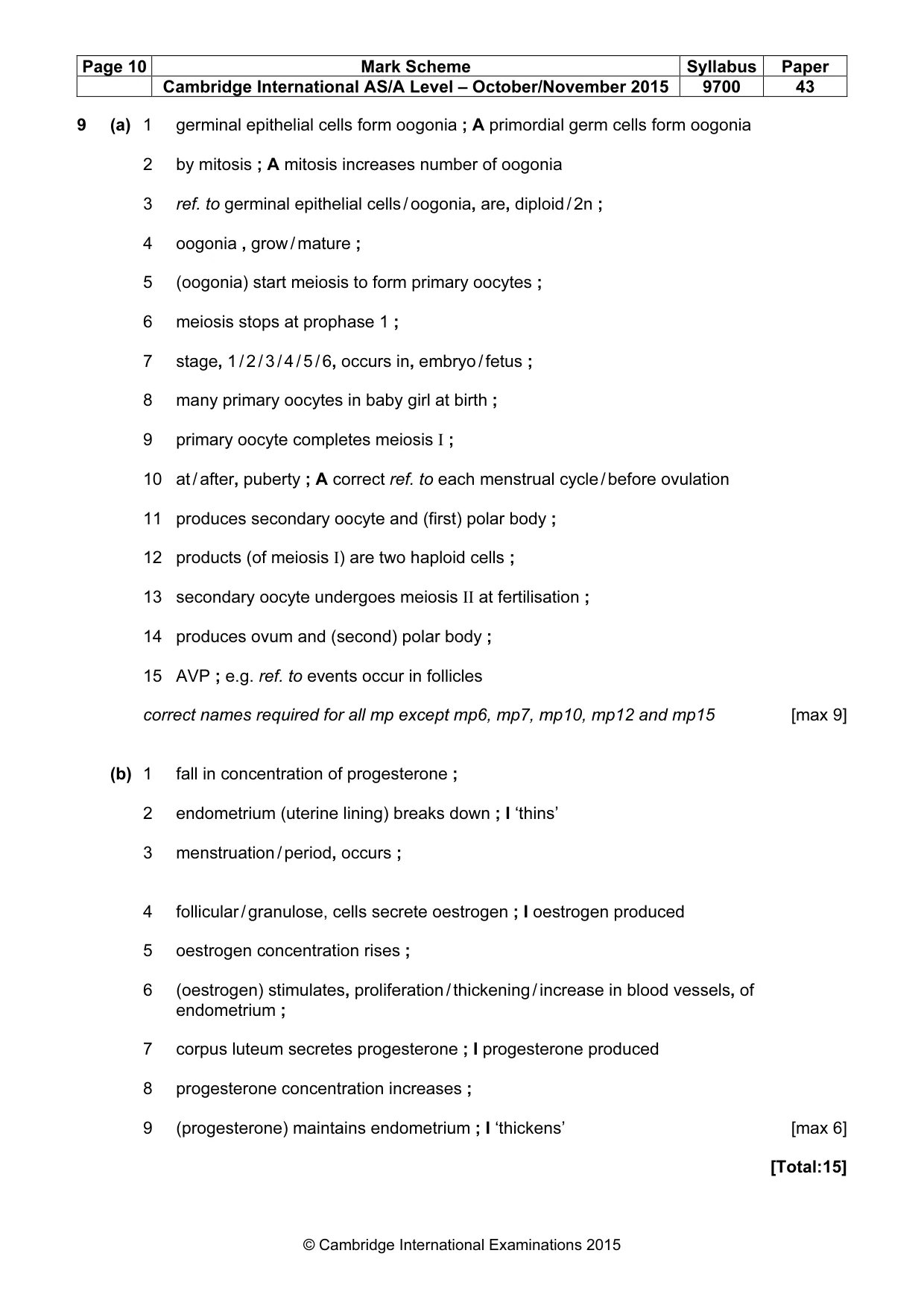 Mark scheme, page 10 of 12