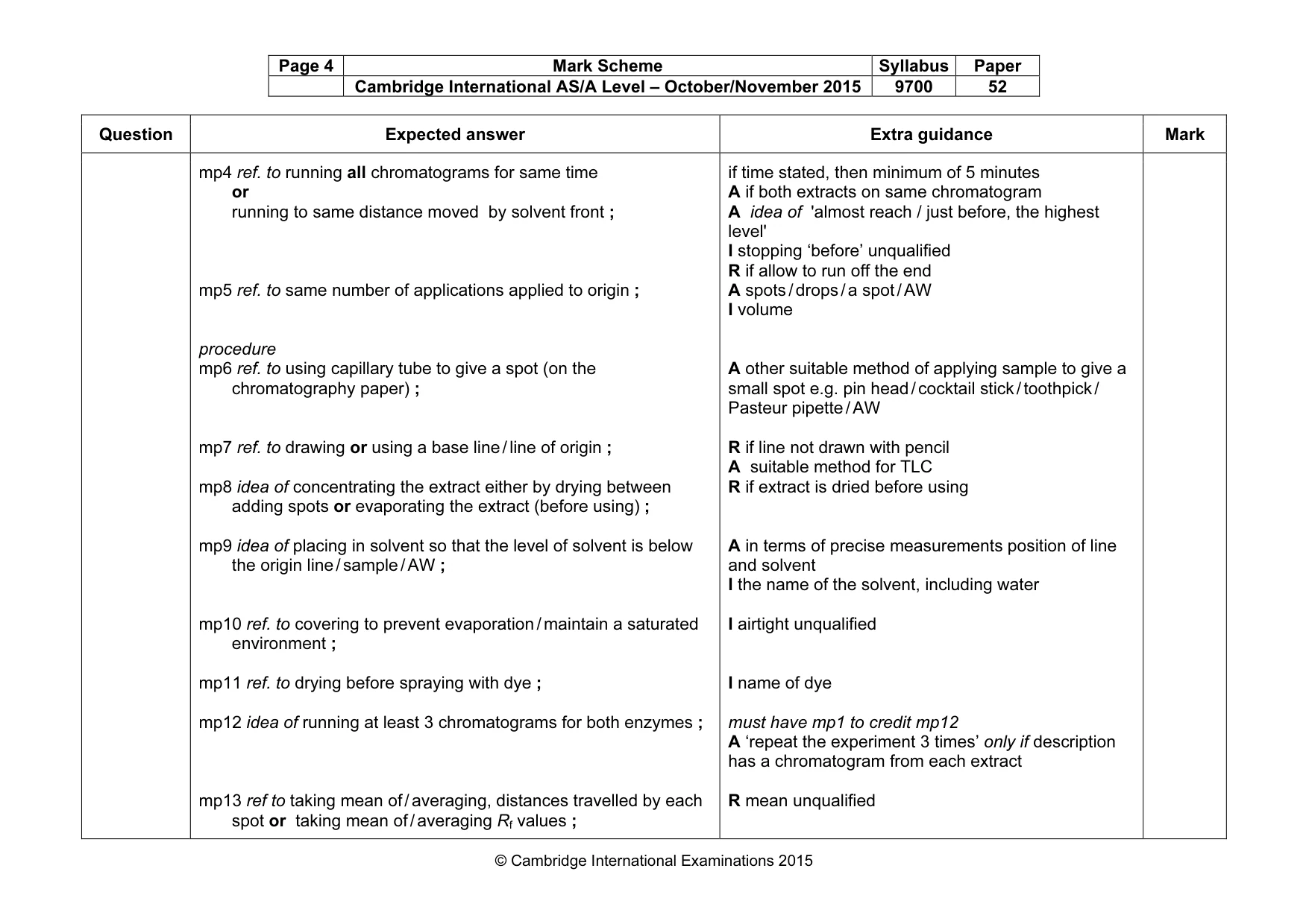 Mark scheme, page 4 of 8