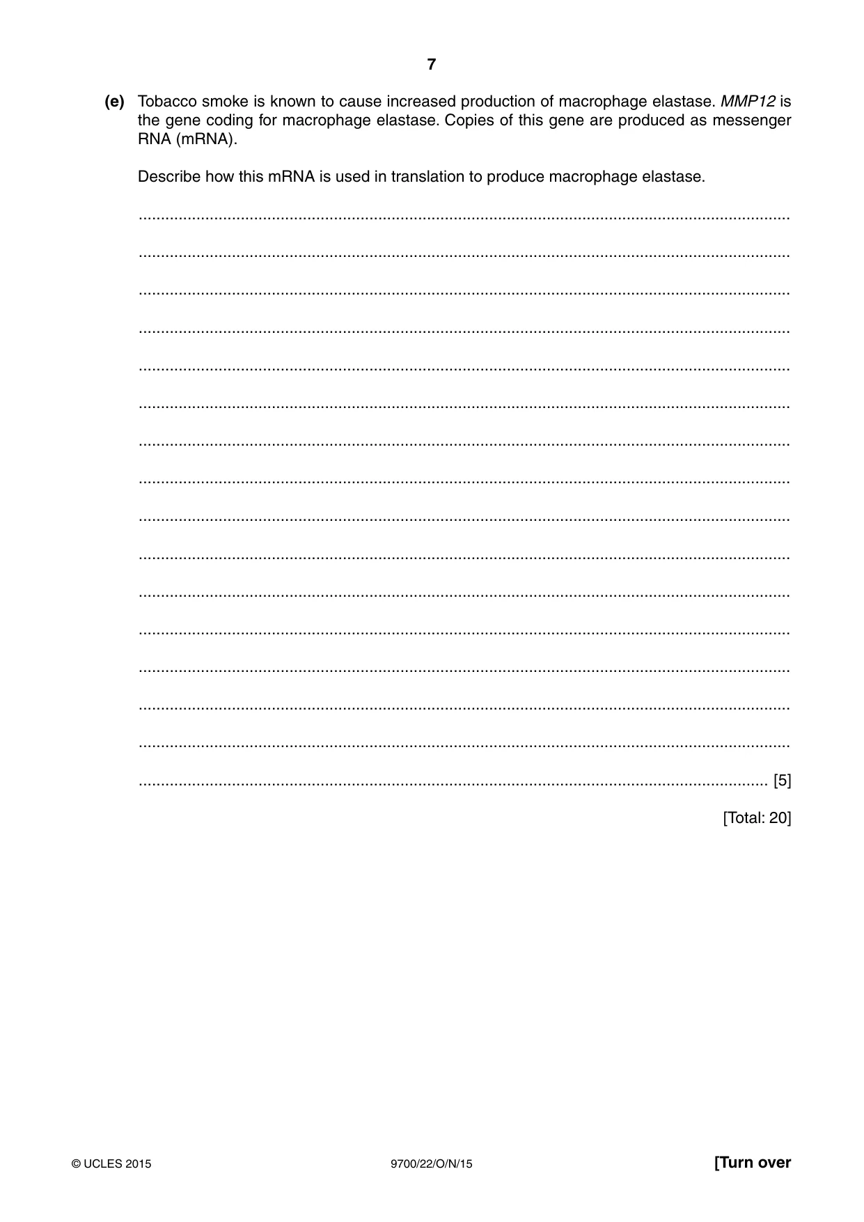 Cambridge A Level Biology 9700 2015 Oct/Nov Paper 2 · Variant 2 question paper, page 7 of 16