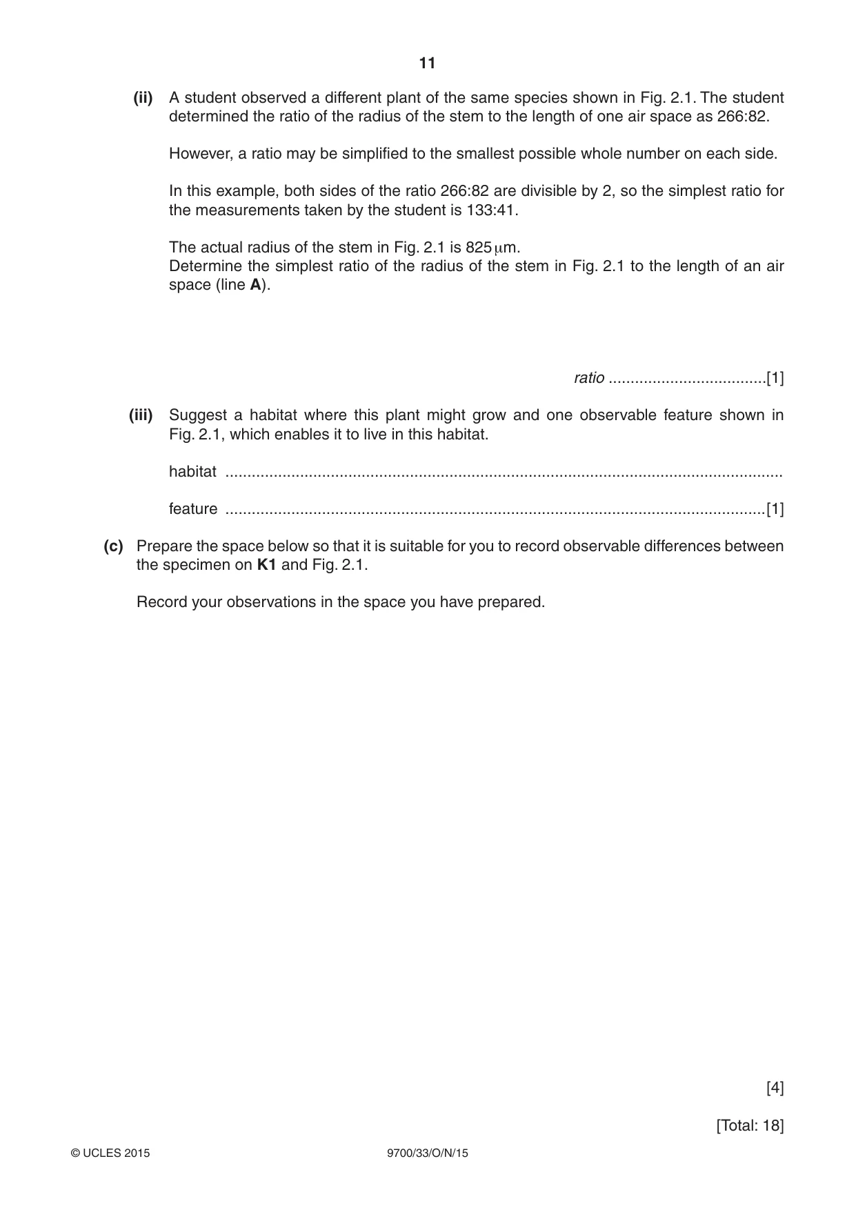 Cambridge A Level Biology 9700 2015 Oct/Nov Paper 3 · Variant 3 question paper, page 11 of 12