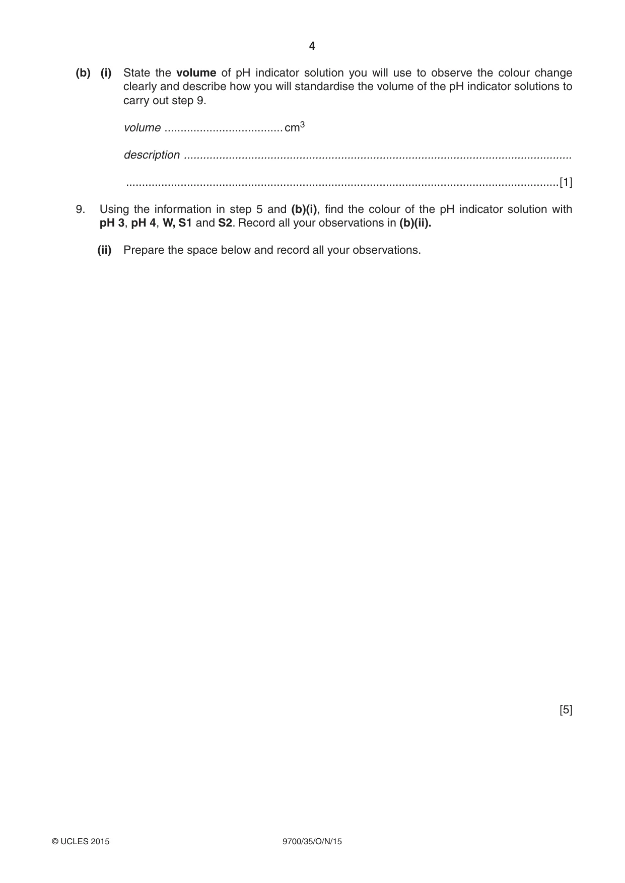 Cambridge A Level Biology 9700 2015 Oct/Nov Paper 3 · Variant 5 question paper, page 4 of 12