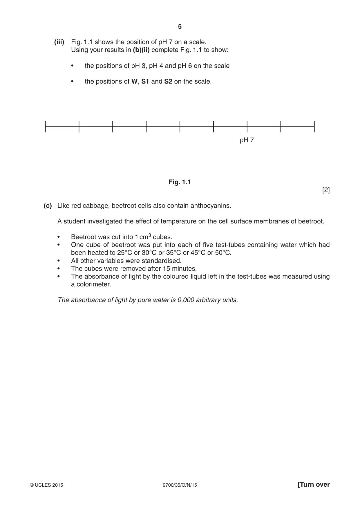 Cambridge A Level Biology 9700 2015 Oct/Nov Paper 3 · Variant 5 question paper, page 5 of 12