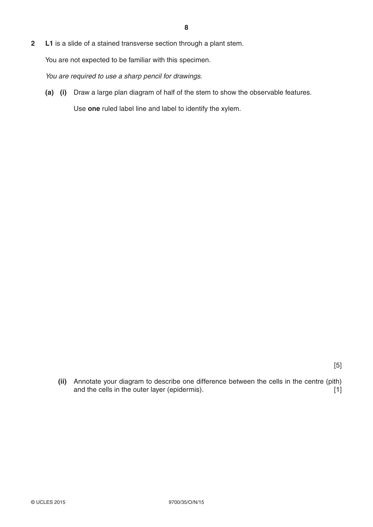 Cambridge A Level Biology 9700 2015 Oct/Nov Paper 3 · Variant 5 question paper, page 8 of 12