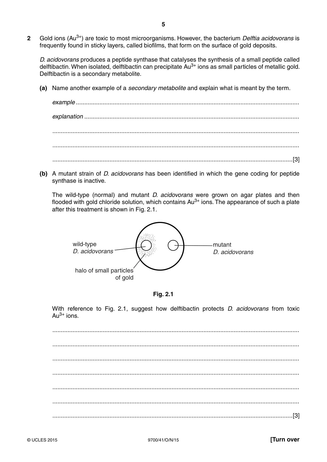 Cambridge A Level Biology 9700 2015 Oct/Nov Paper 4 · Variant 1 question paper, page 5 of 24
