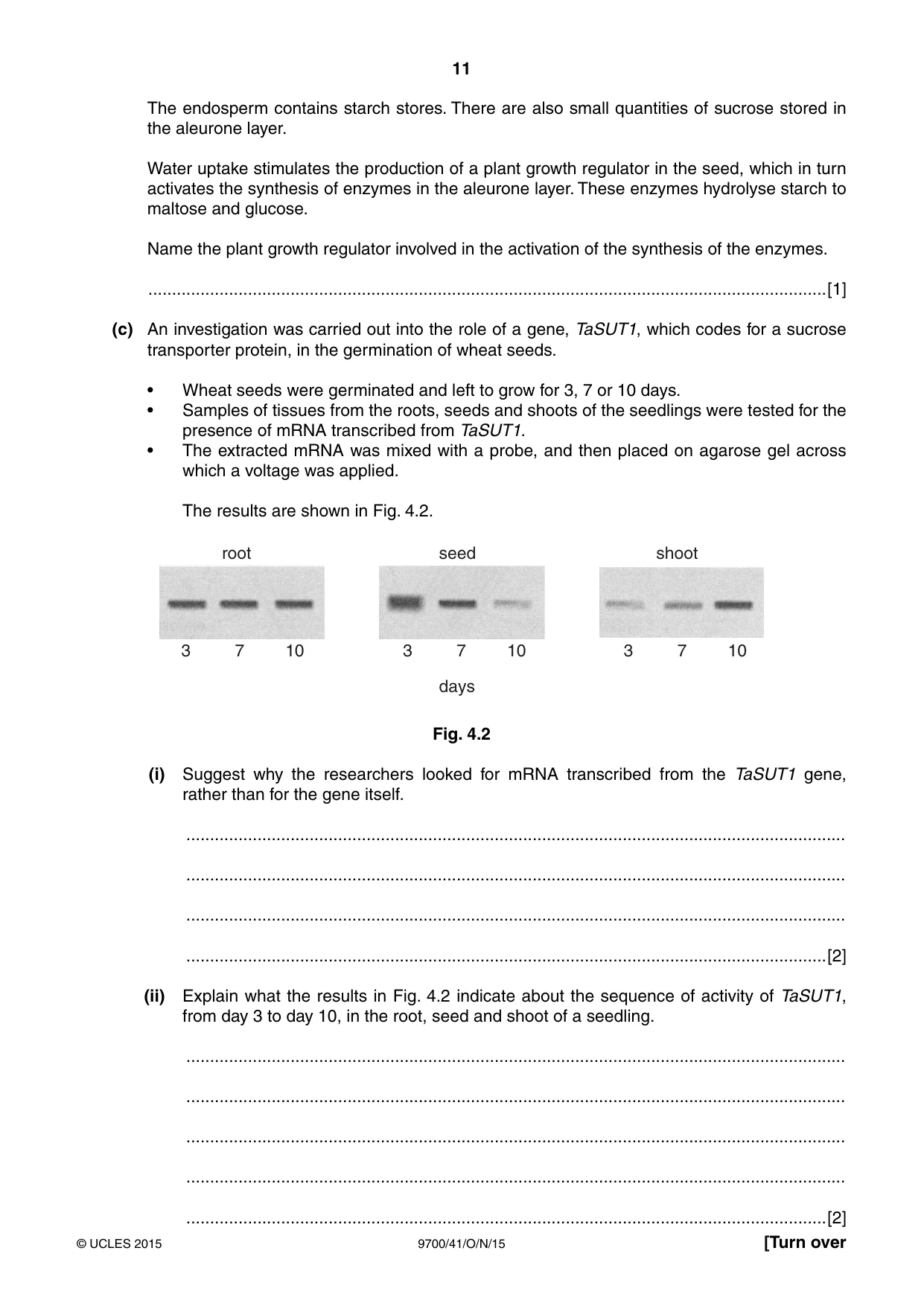 Cambridge A Level Biology 9700 2015 Oct/Nov Paper 4 · Variant 1 question paper, page 11 of 24