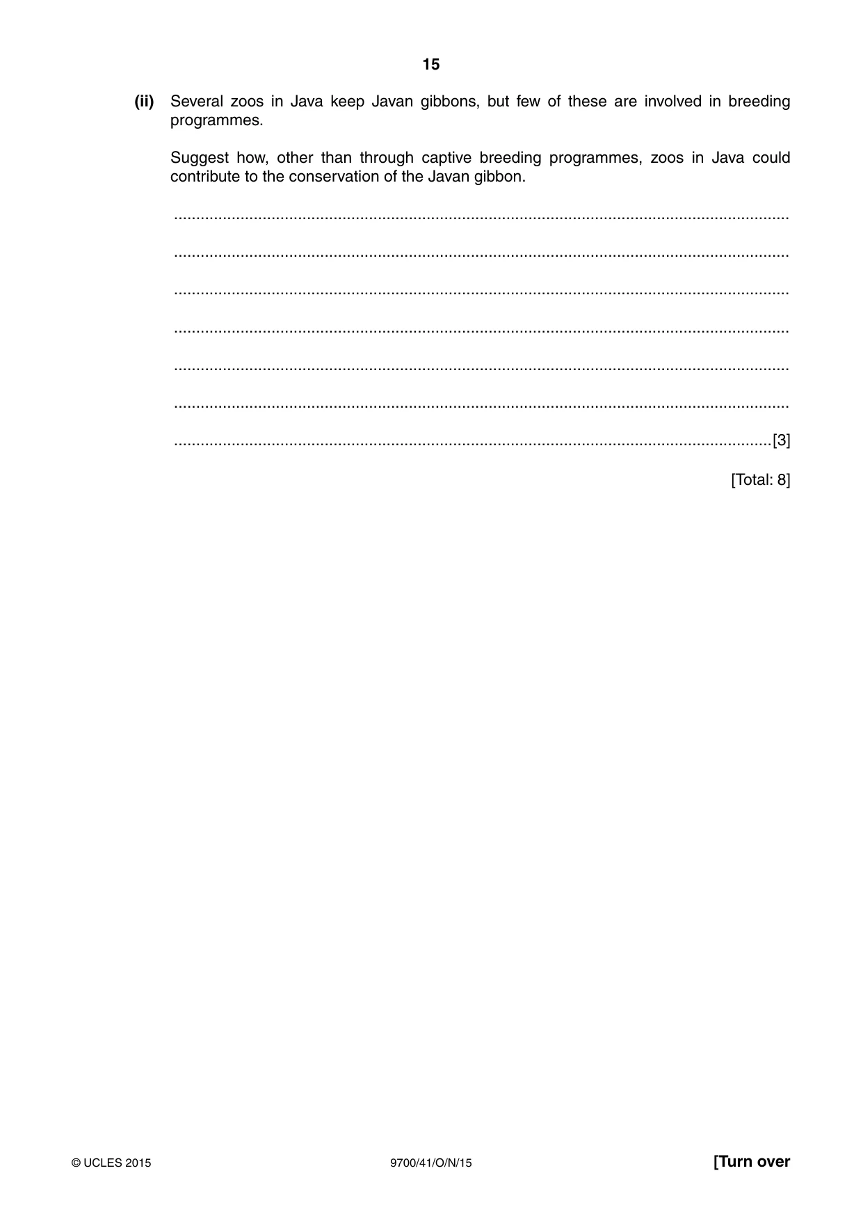 Cambridge A Level Biology 9700 2015 Oct/Nov Paper 4 · Variant 1 question paper, page 15 of 24