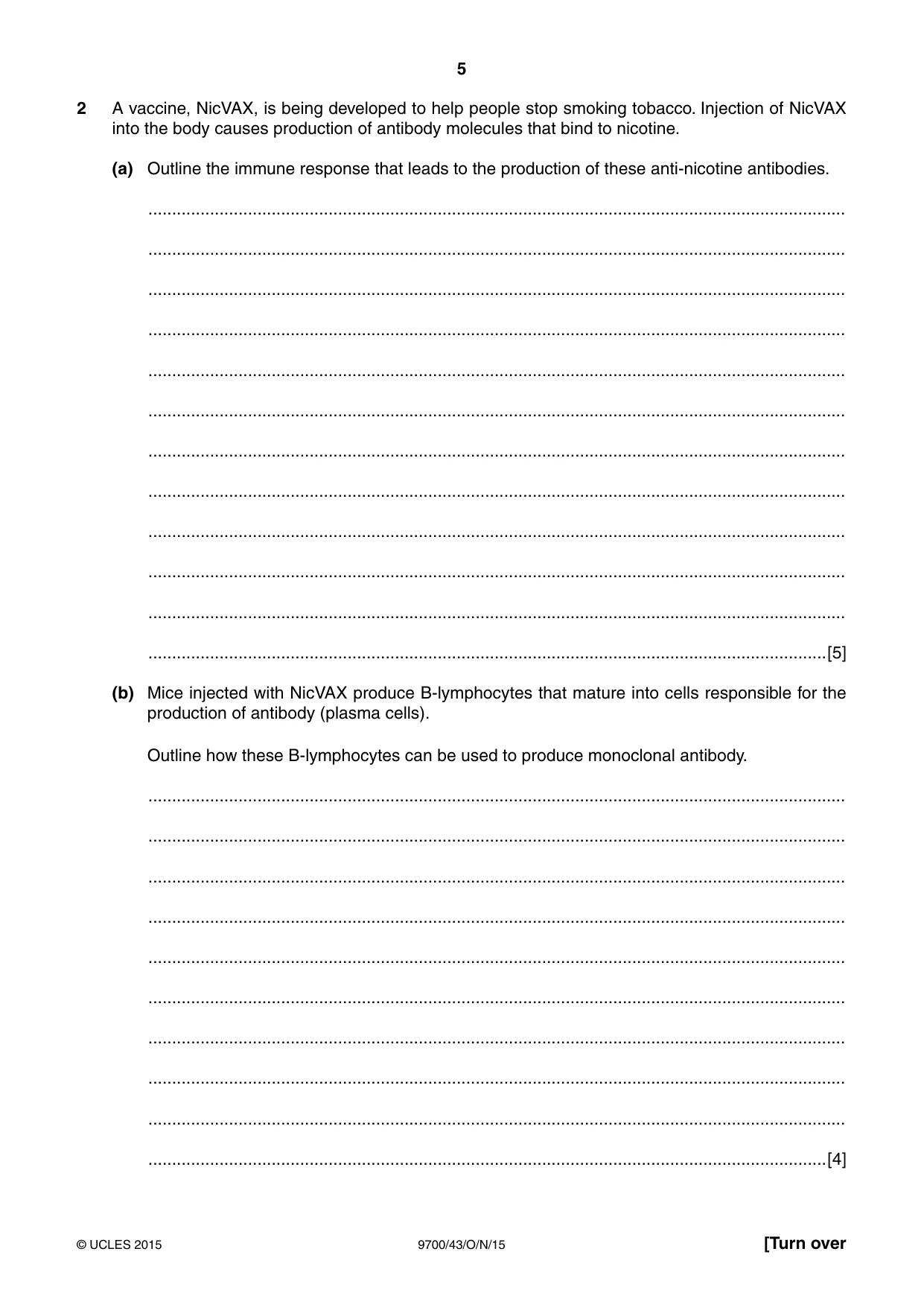 Cambridge A Level Biology 9700 2015 Oct/Nov Paper 4 · Variant 3 question paper, page 5 of 24