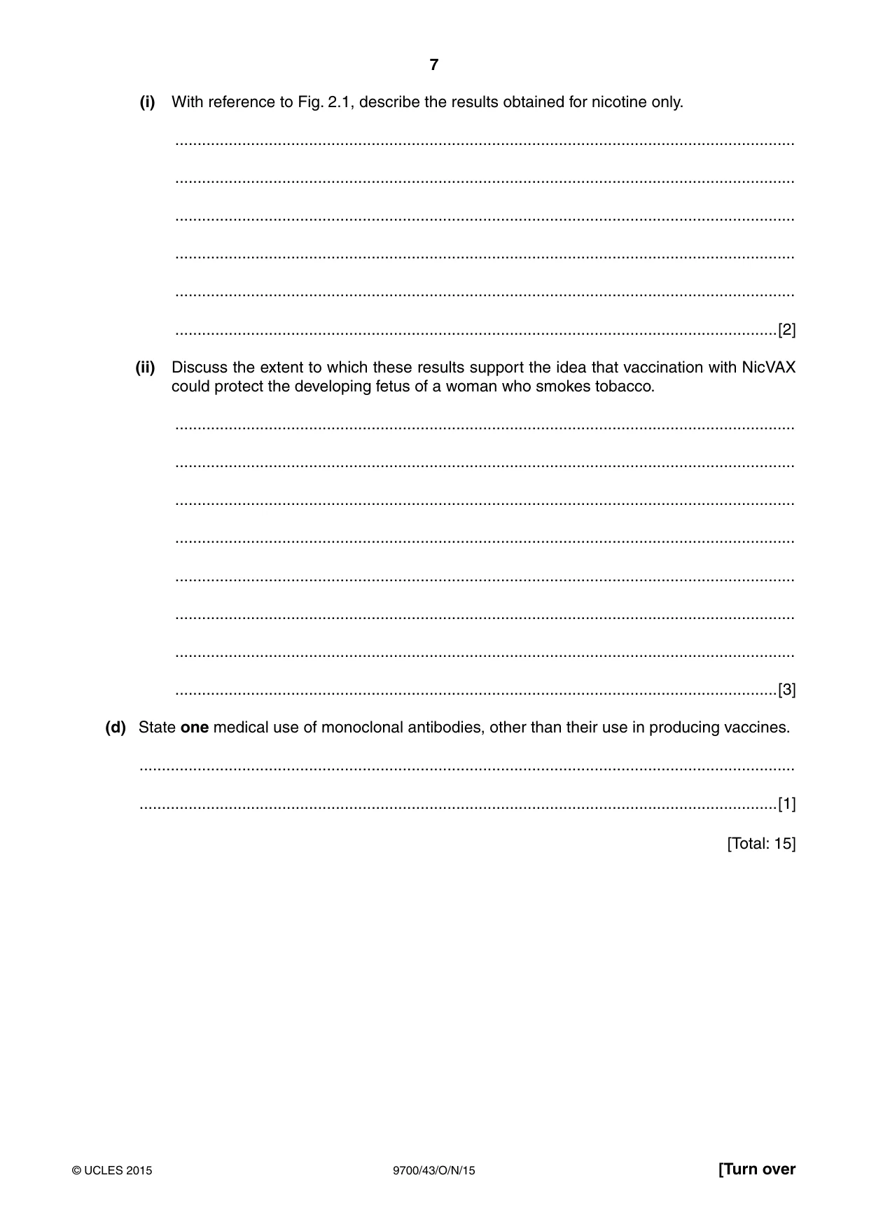 Cambridge A Level Biology 9700 2015 Oct/Nov Paper 4 · Variant 3 question paper, page 7 of 24