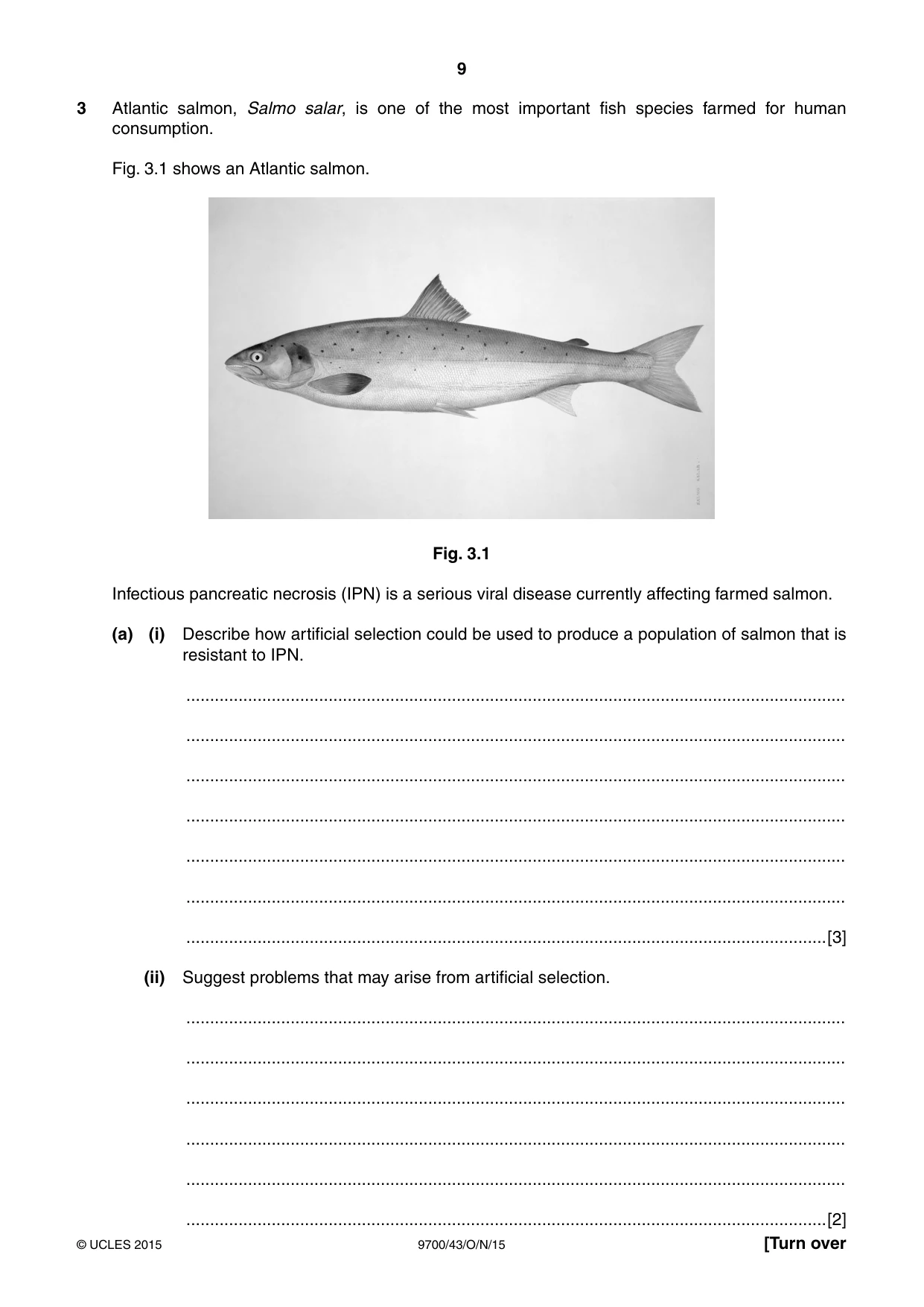 Cambridge A Level Biology 9700 2015 Oct/Nov Paper 4 · Variant 3 question paper, page 9 of 24