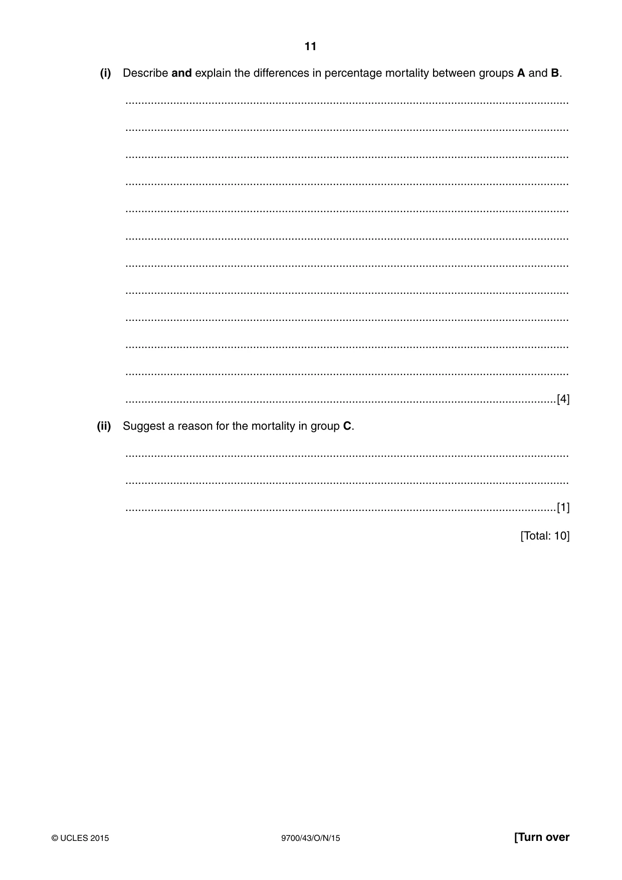 Cambridge A Level Biology 9700 2015 Oct/Nov Paper 4 · Variant 3 question paper, page 11 of 24
