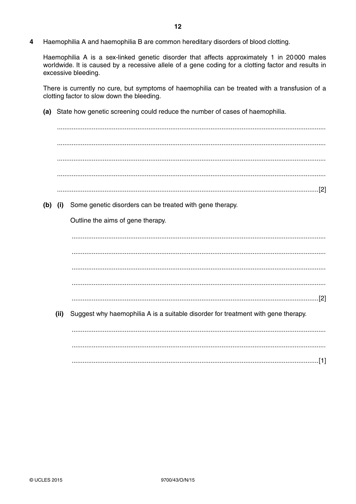 Cambridge A Level Biology 9700 2015 Oct/Nov Paper 4 · Variant 3 question paper, page 12 of 24