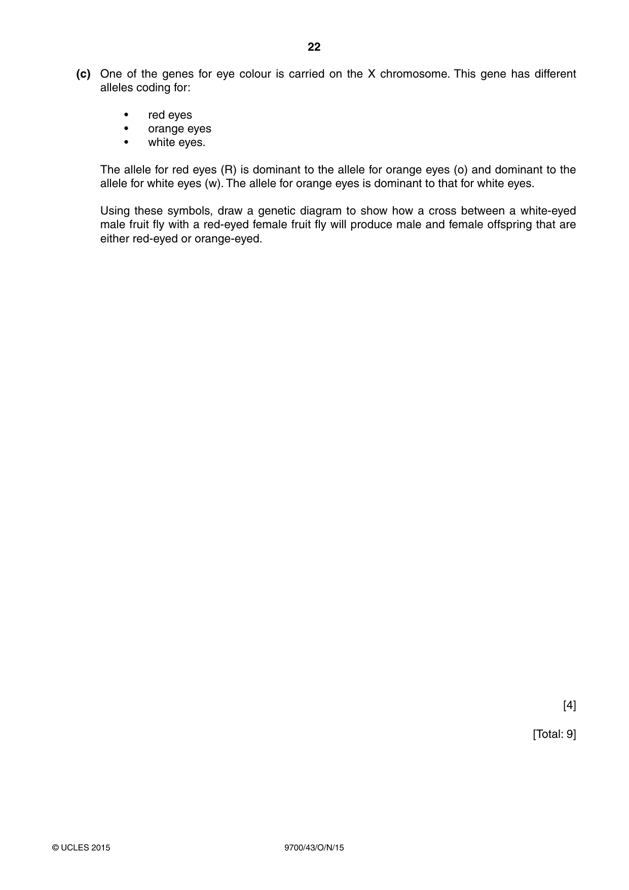 Cambridge A Level Biology 9700 2015 Oct/Nov Paper 4 · Variant 3 question paper, page 22 of 24