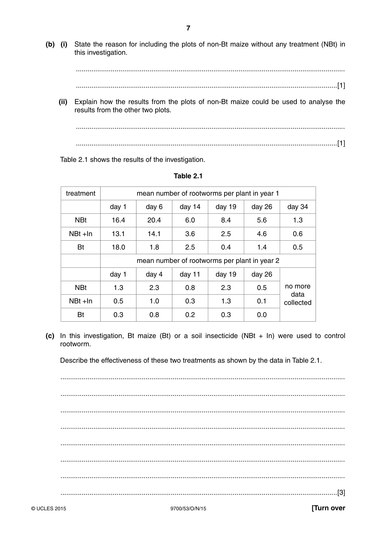 Cambridge A Level Biology 9700 2015 Oct/Nov Paper 5 · Variant 3 question paper, page 7 of 8