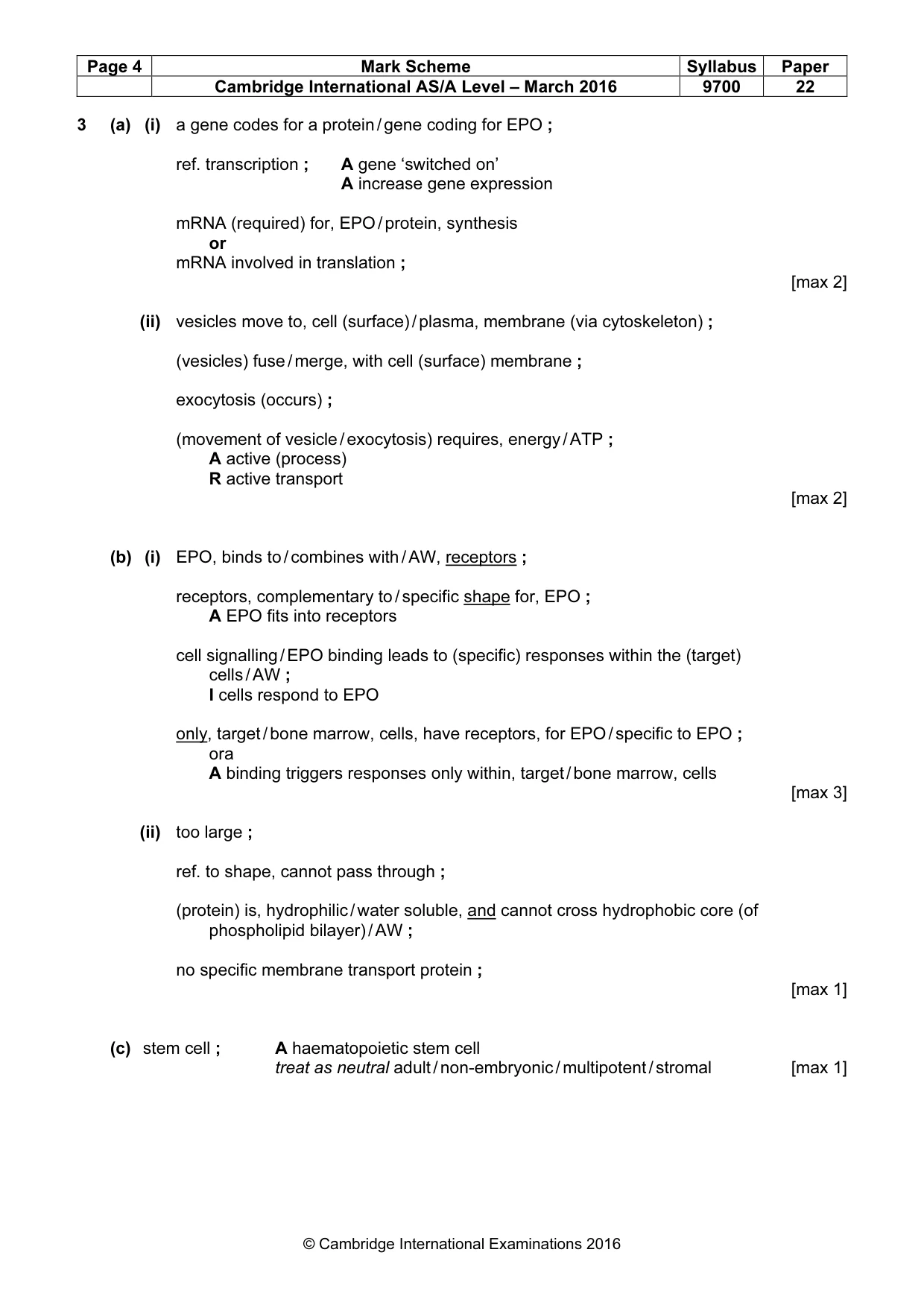 Mark scheme, page 4 of 8
