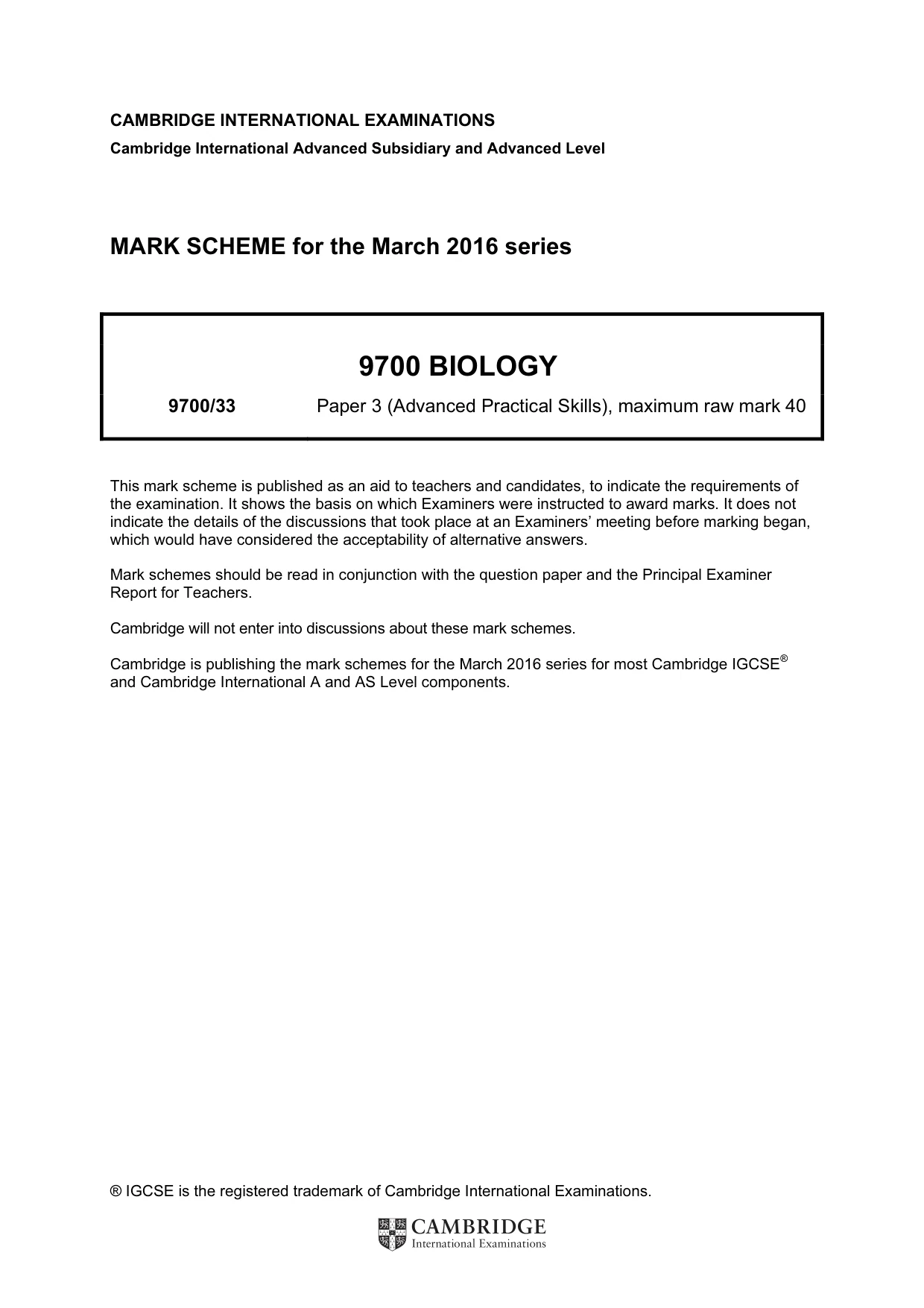 Mark scheme, page 1 of 4