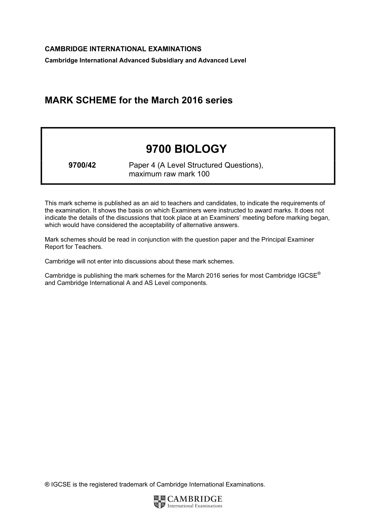 Mark scheme, page 1 of 10