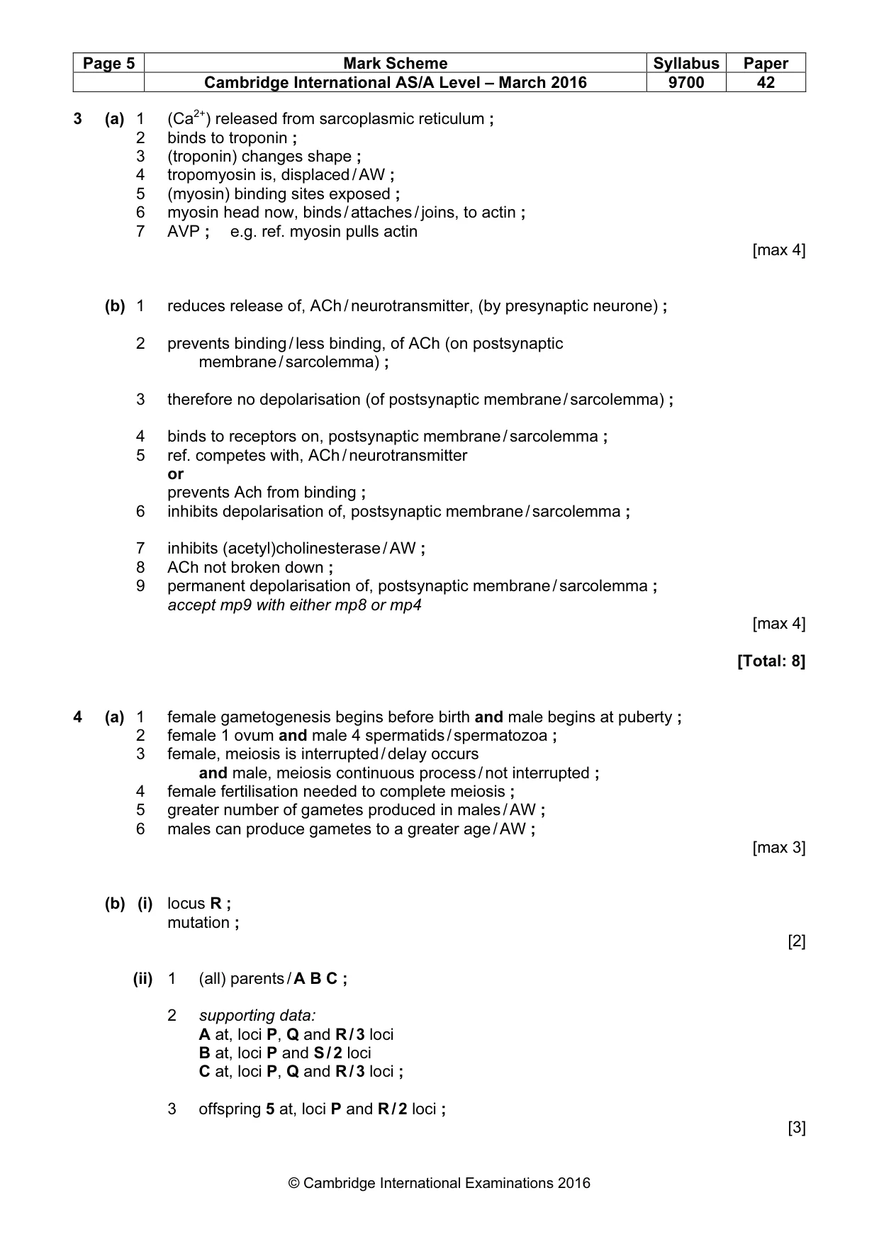 Mark scheme, page 5 of 10