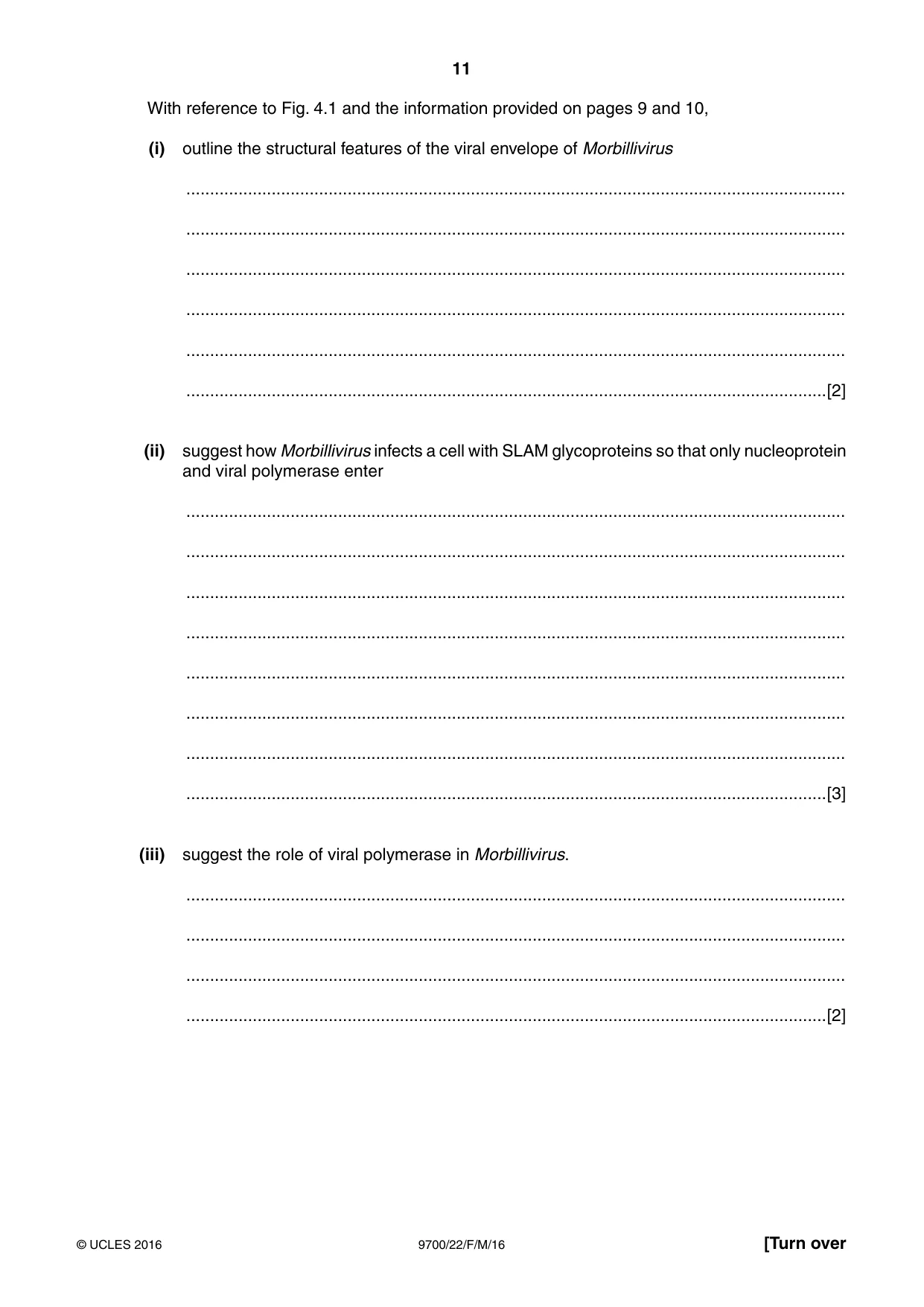 Cambridge A Level Biology 9700 2016 Feb/March Paper 2 · Variant 2 question paper, page 11 of 16