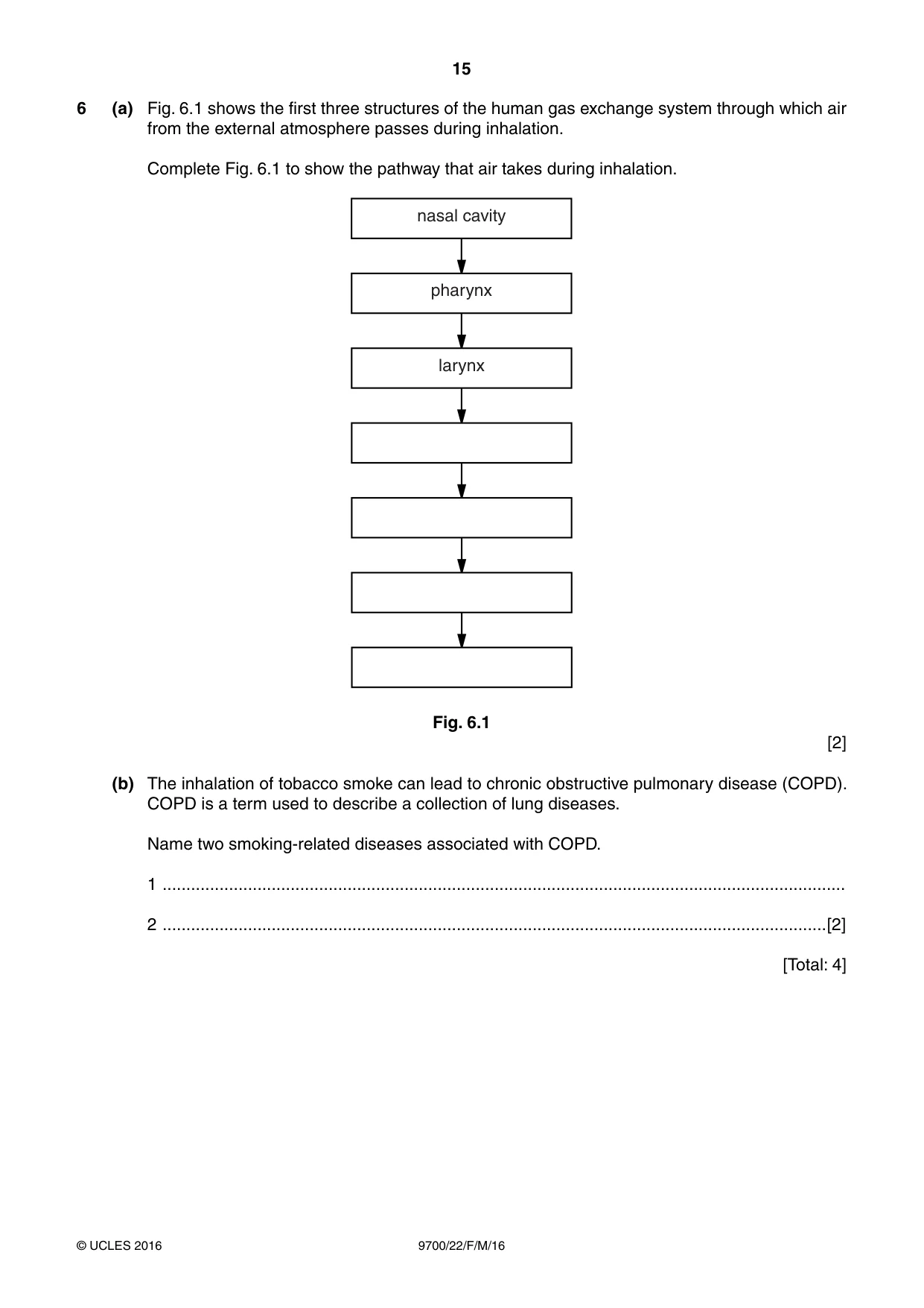 Cambridge A Level Biology 9700 2016 Feb/March Paper 2 · Variant 2 question paper, page 15 of 16