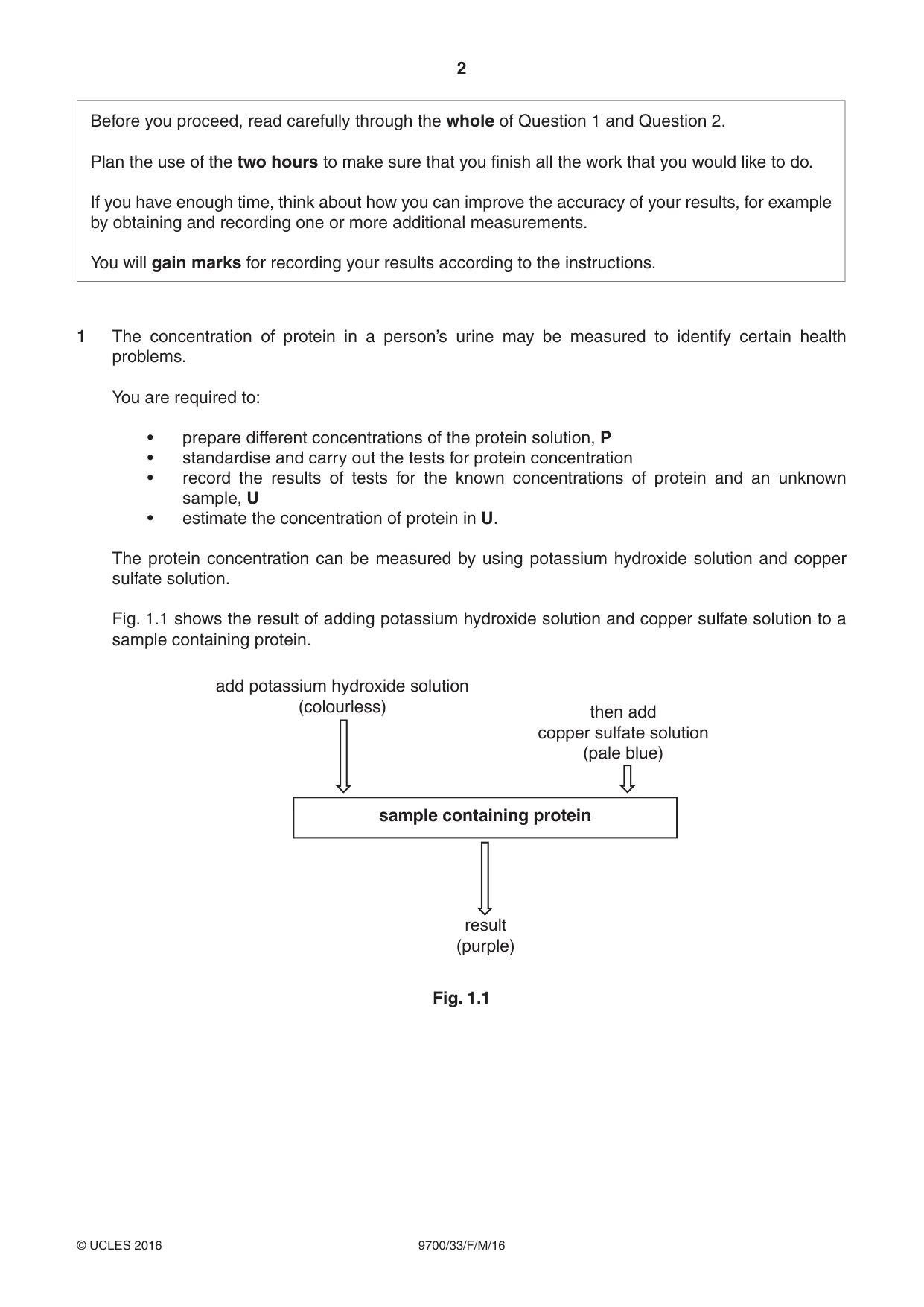 Cambridge A Level Biology 9700 2016 Feb/March Paper 3 · Variant 3 question paper, page 2 of 12