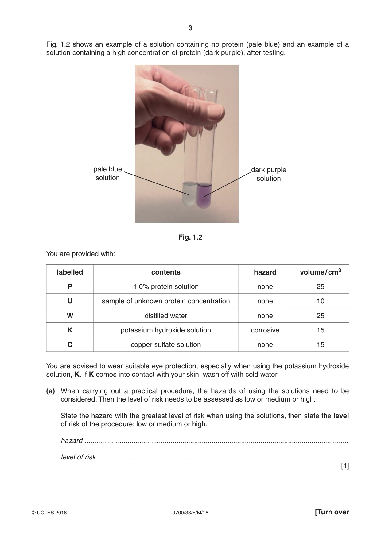 Cambridge A Level Biology 9700 2016 Feb/March Paper 3 · Variant 3 question paper, page 3 of 12