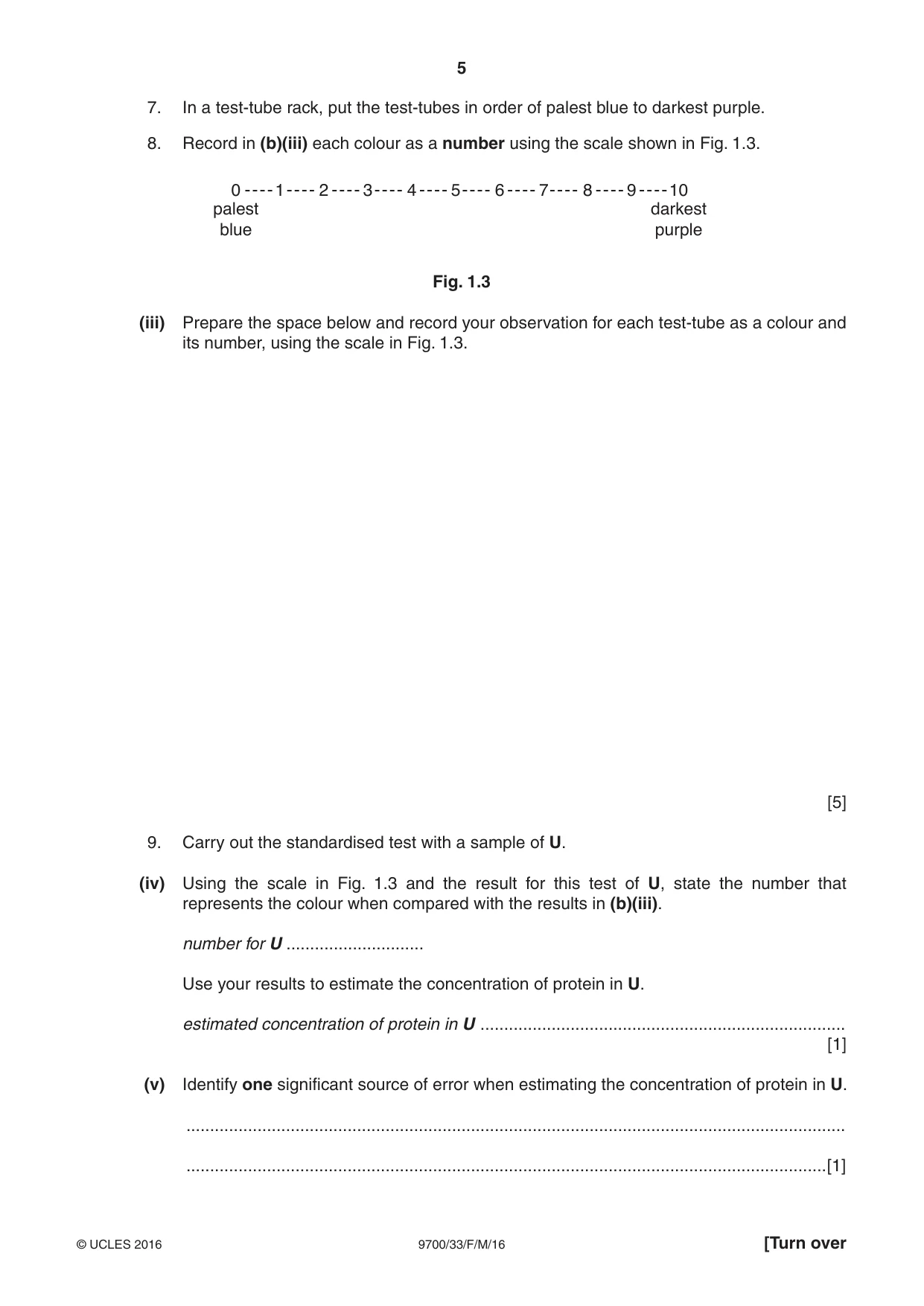Cambridge A Level Biology 9700 2016 Feb/March Paper 3 · Variant 3 question paper, page 5 of 12